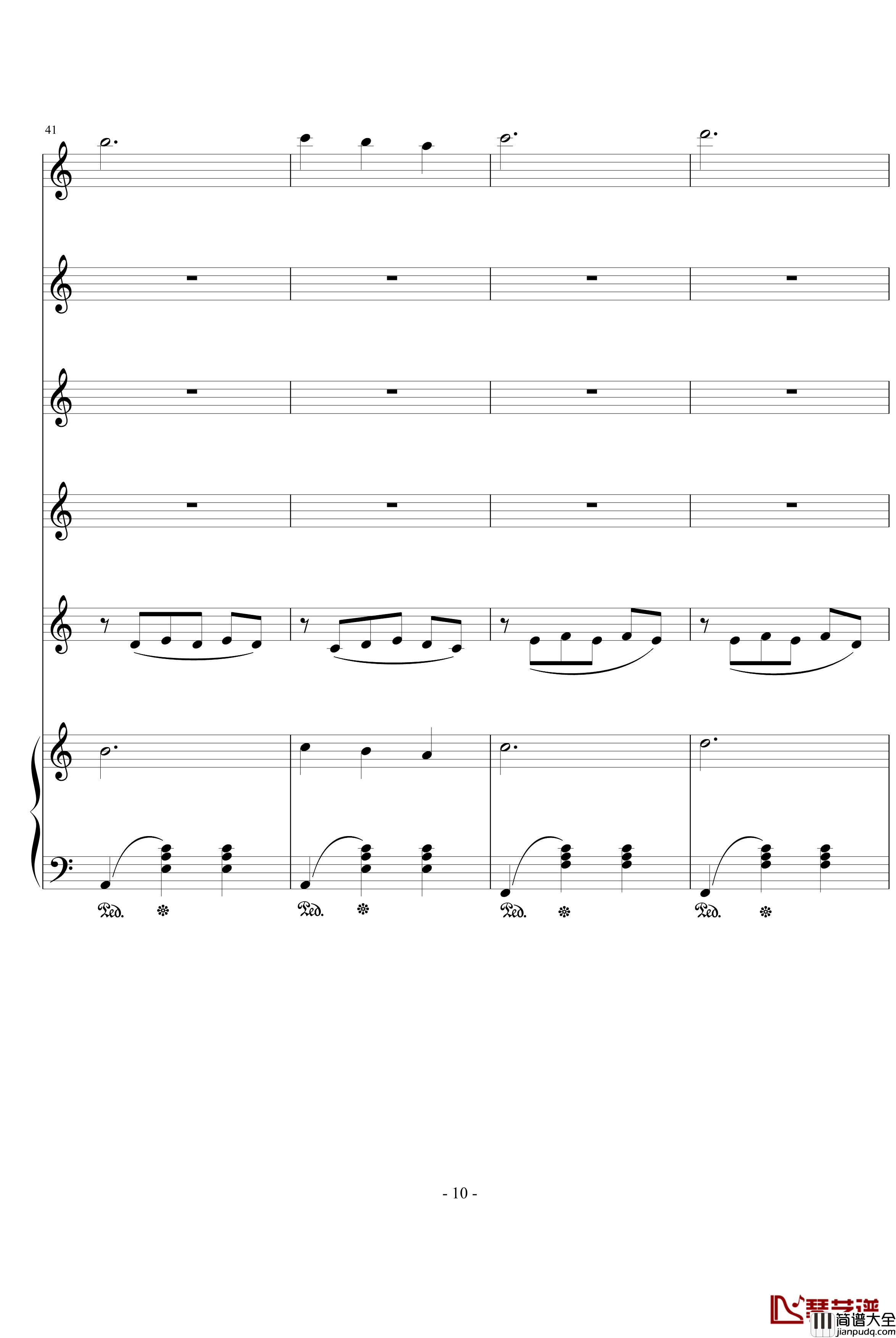 天使爱美丽总谱钢琴谱_影视