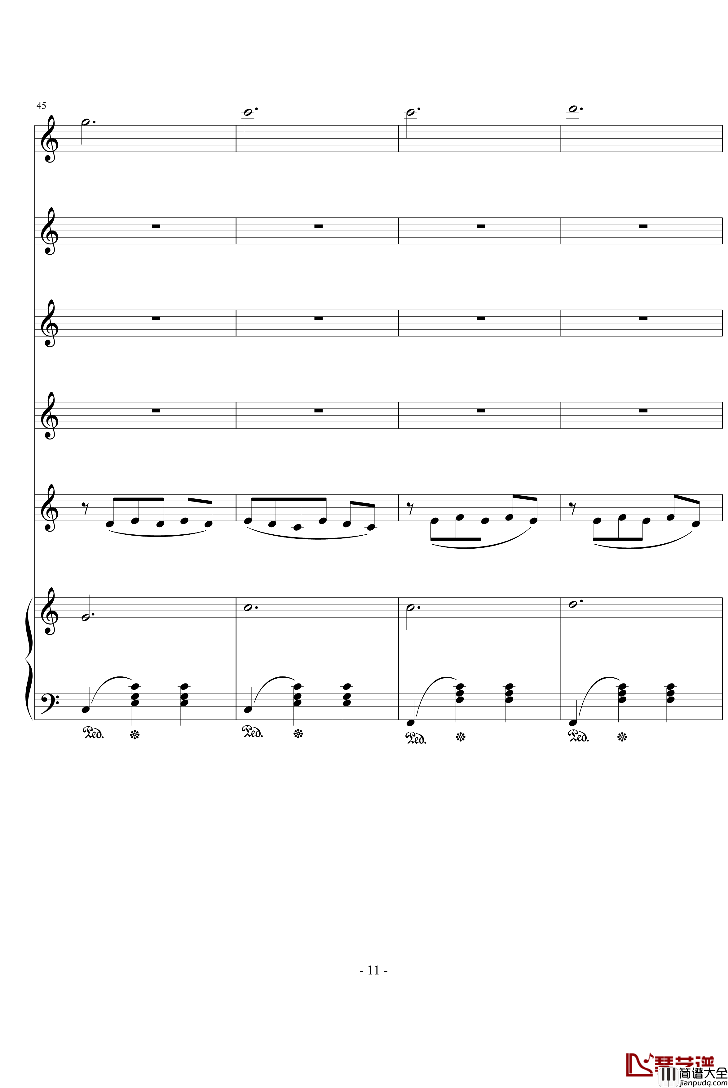 天使爱美丽总谱钢琴谱_影视