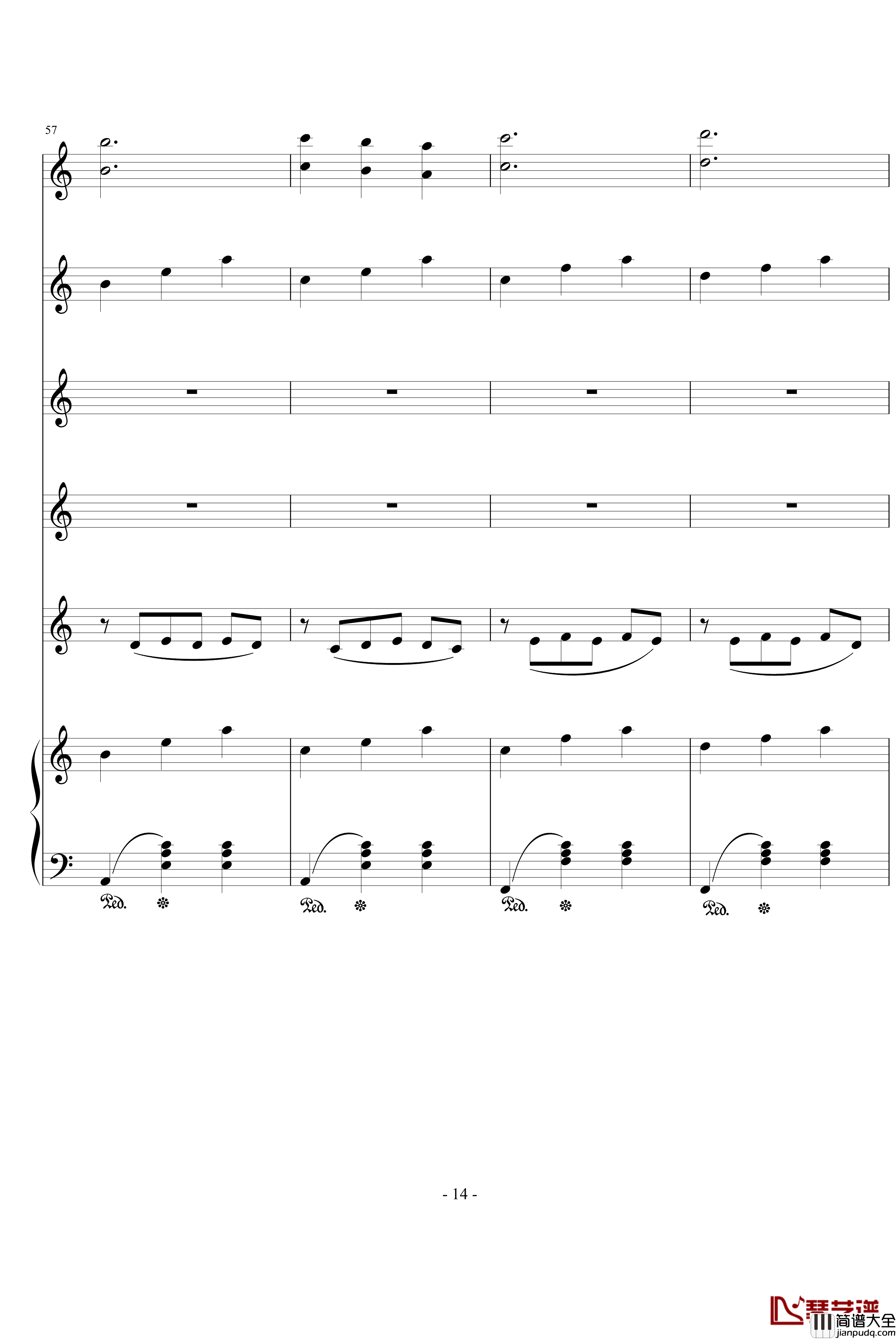 天使爱美丽总谱钢琴谱_影视