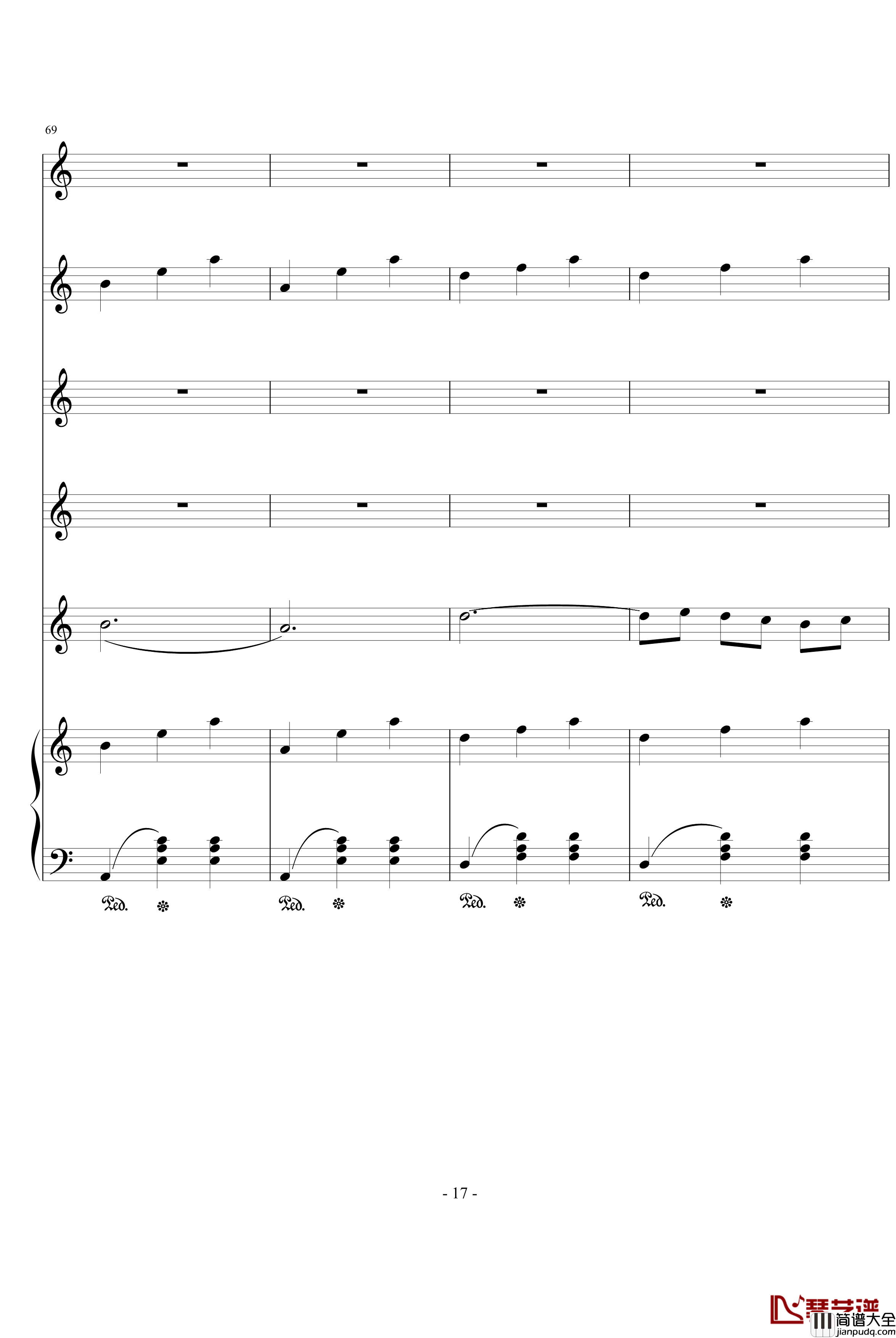 天使爱美丽总谱钢琴谱_影视