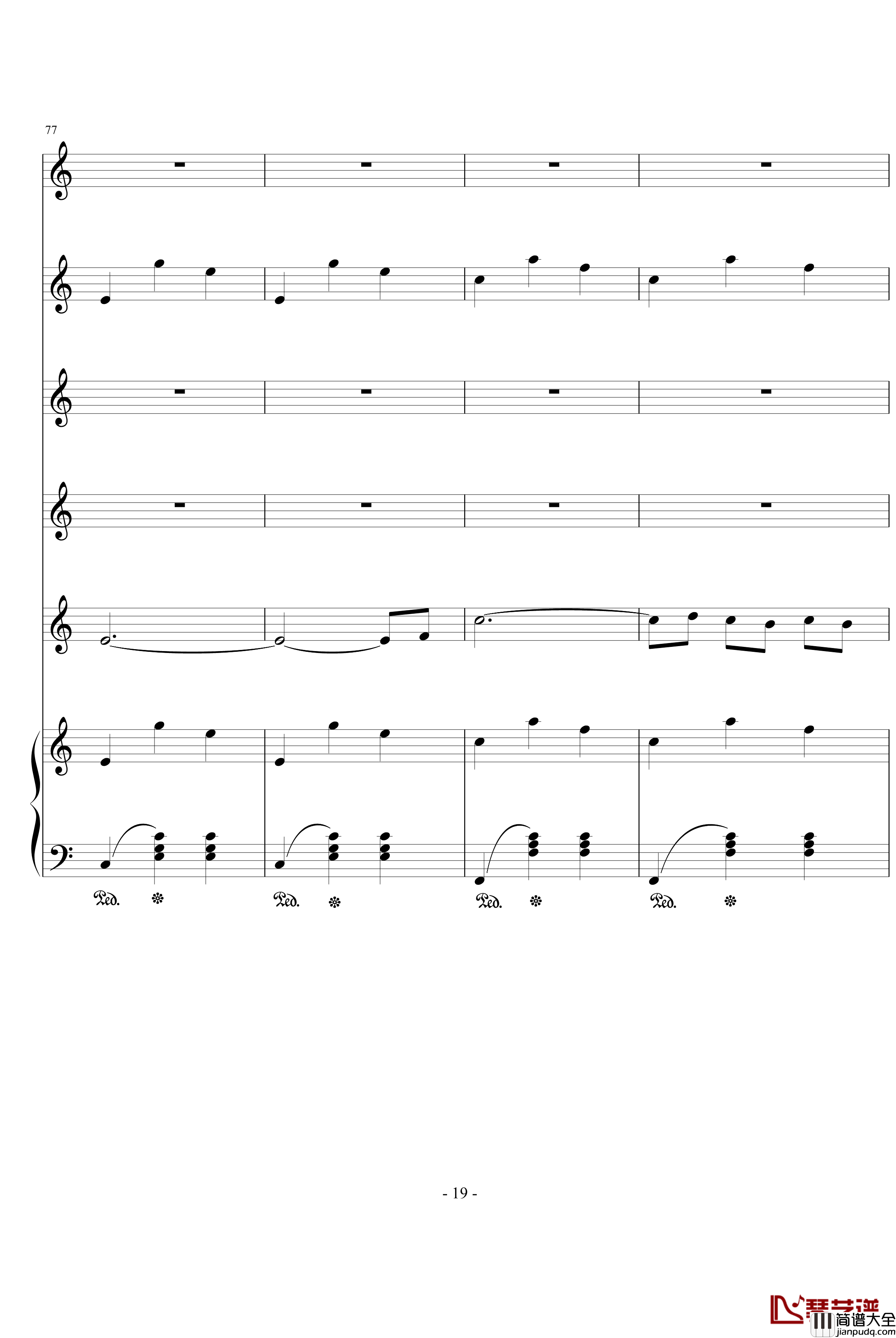 天使爱美丽总谱钢琴谱_影视