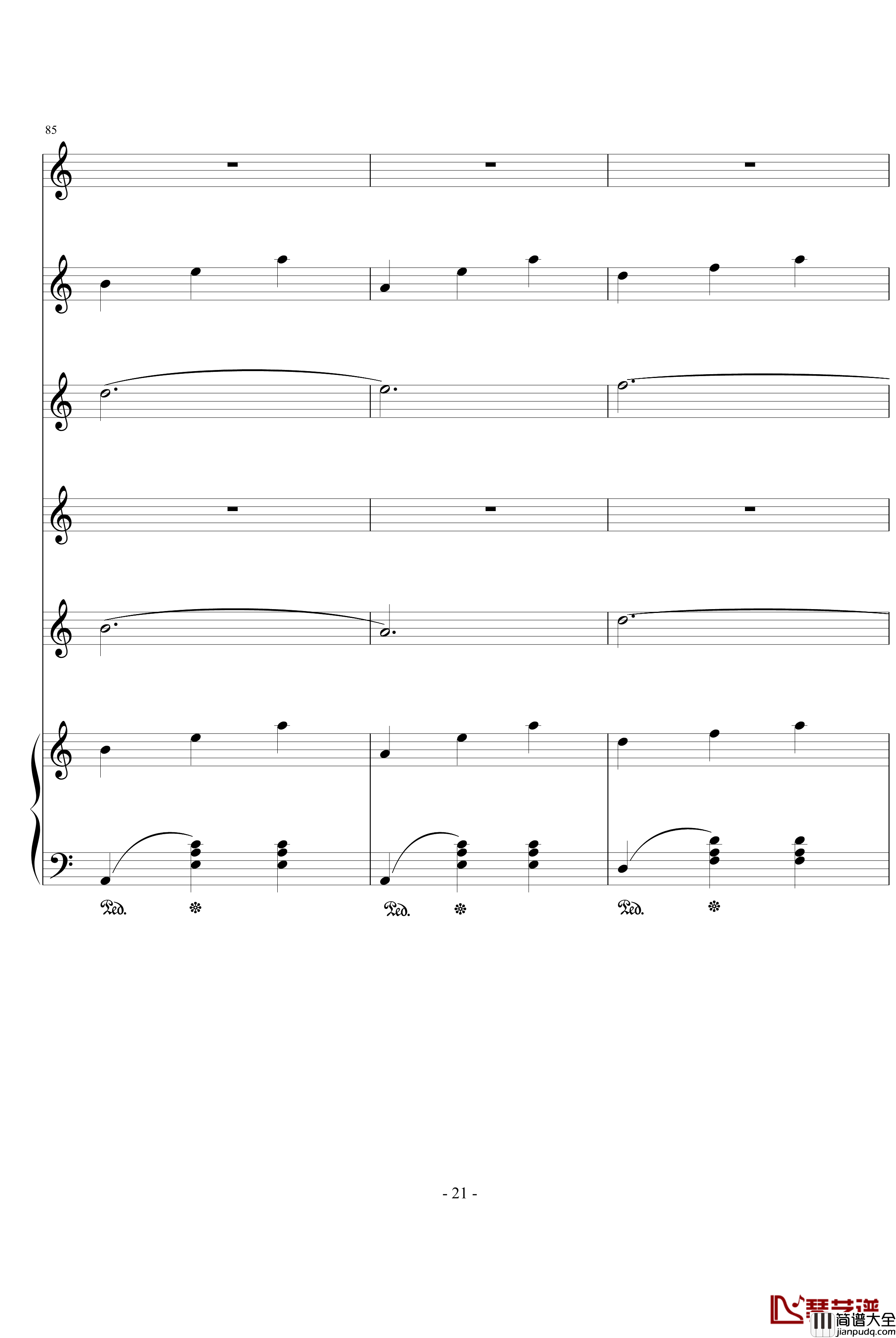 天使爱美丽总谱钢琴谱_影视