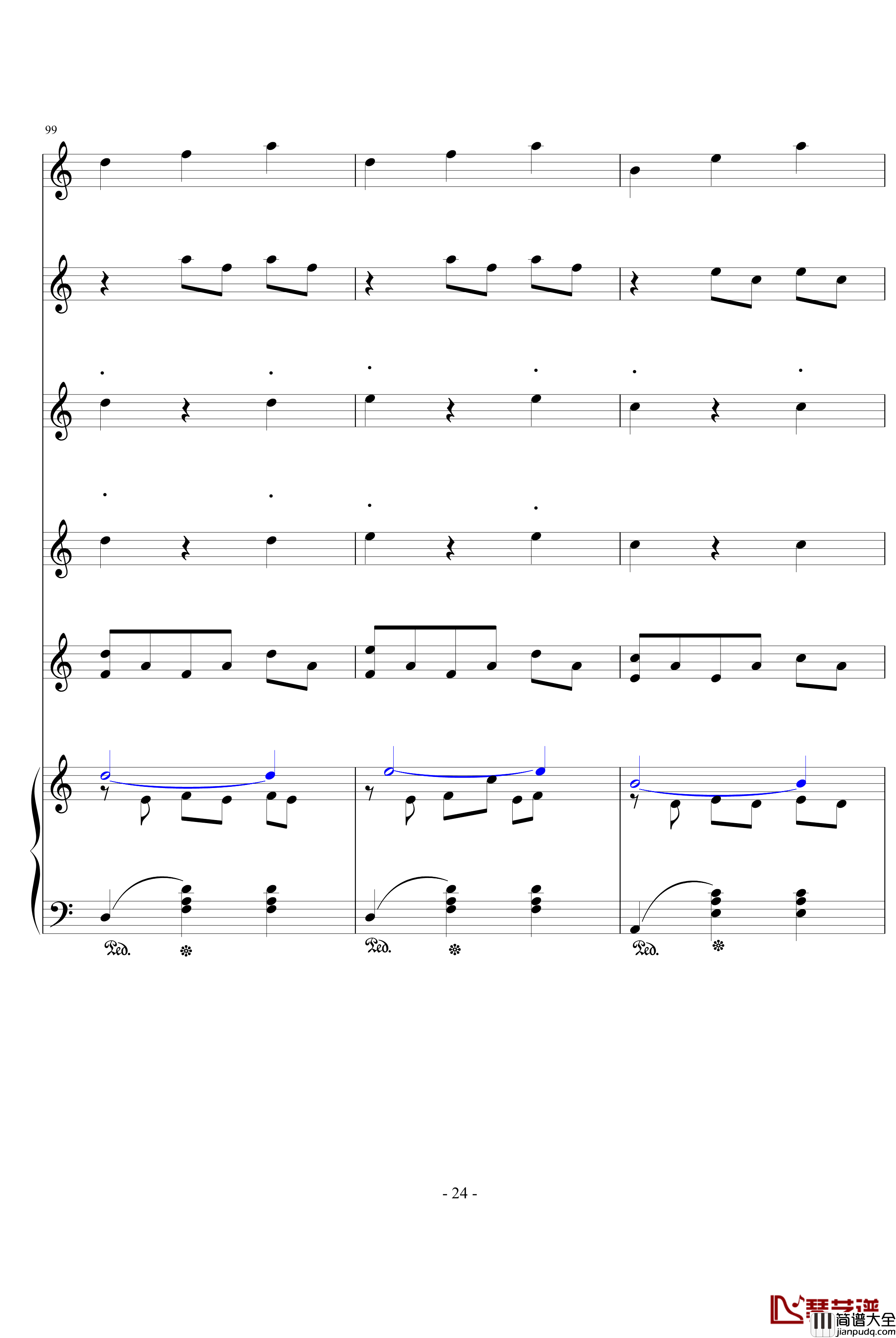 天使爱美丽总谱钢琴谱_影视