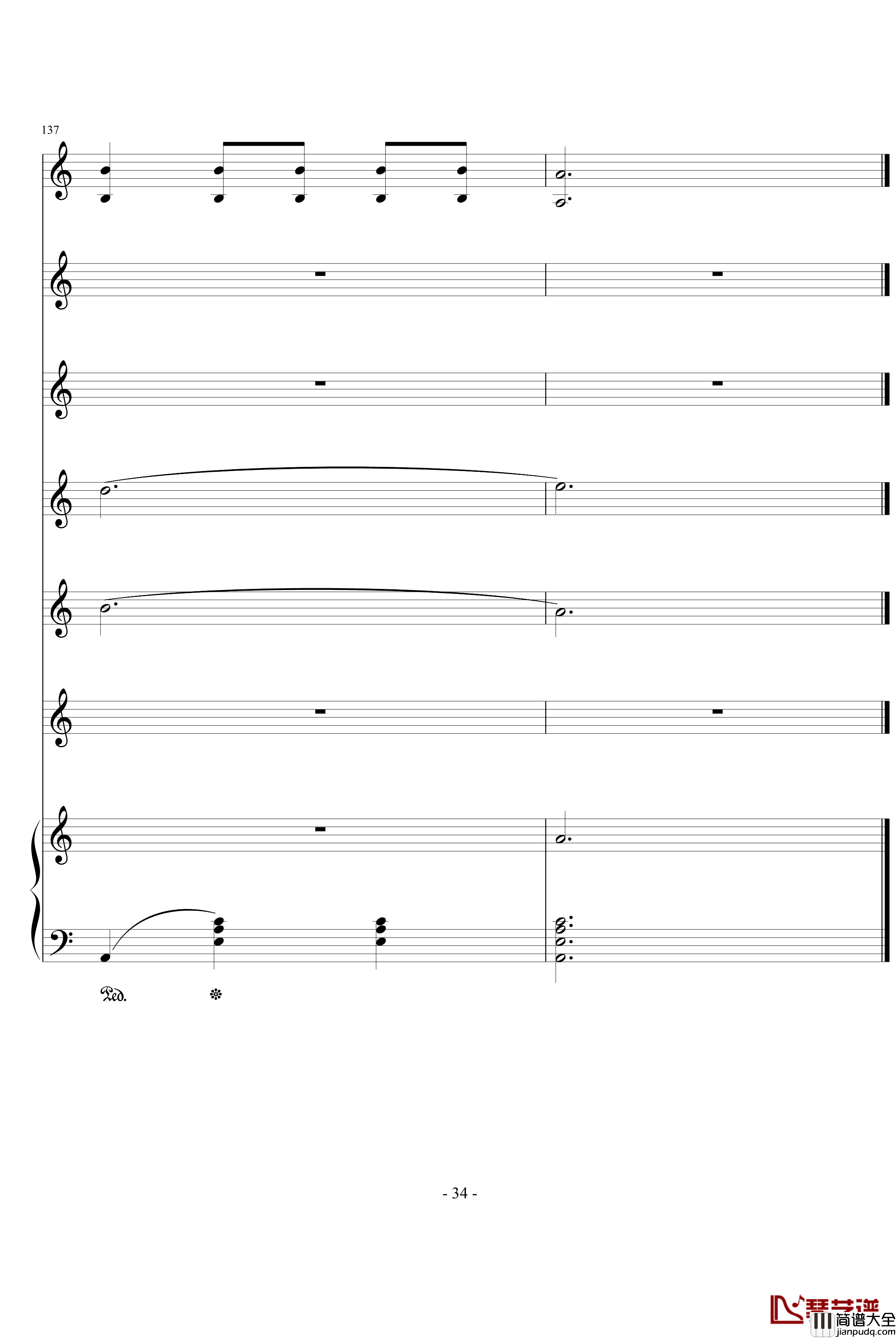 天使爱美丽总谱钢琴谱_影视