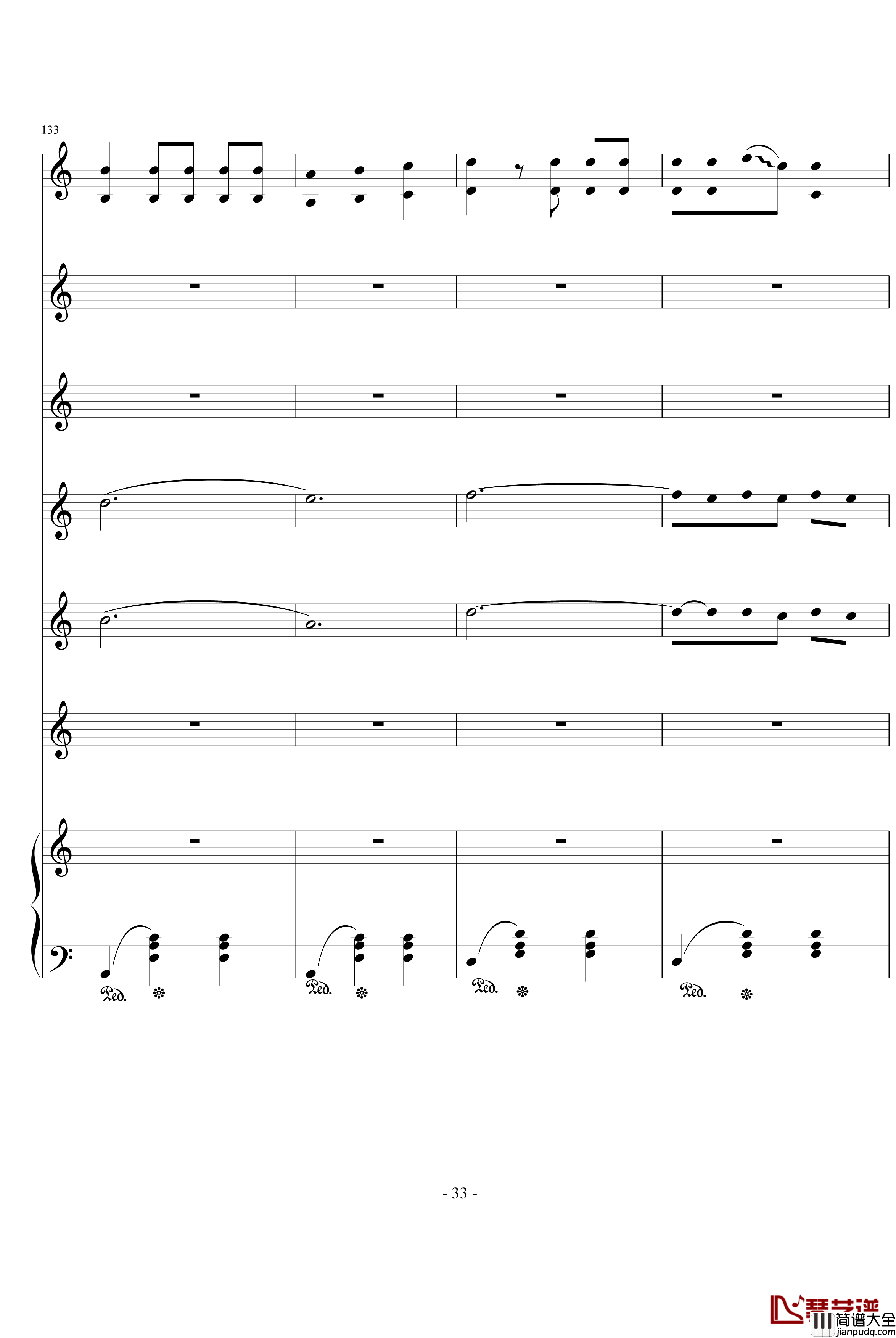 天使爱美丽总谱钢琴谱_影视