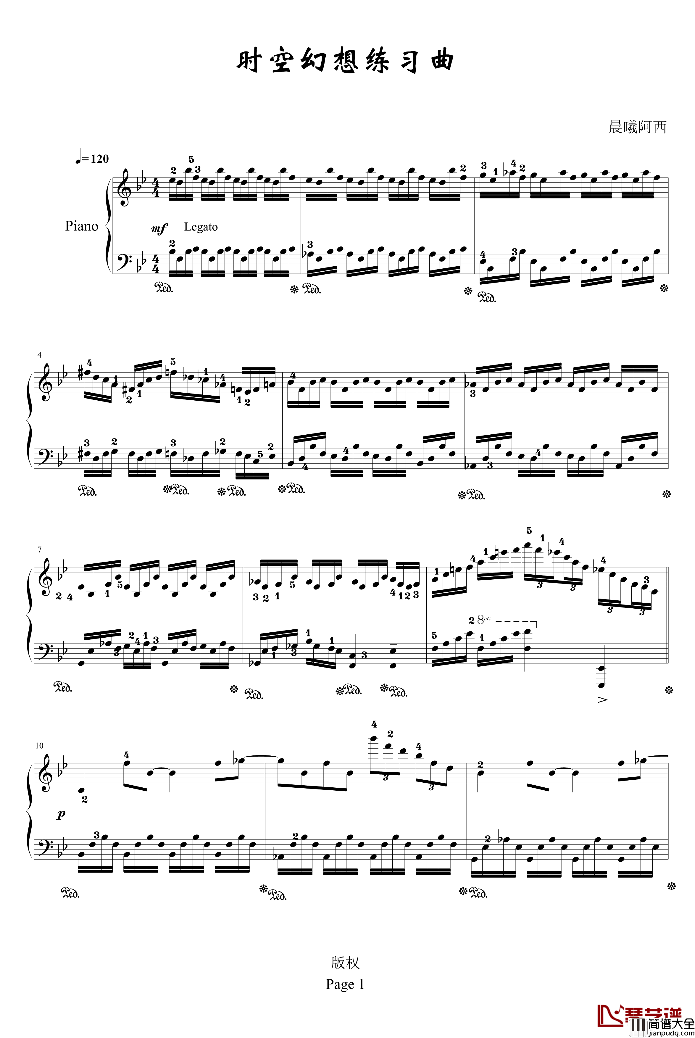 时空幻想曲钢琴谱_tidytomb