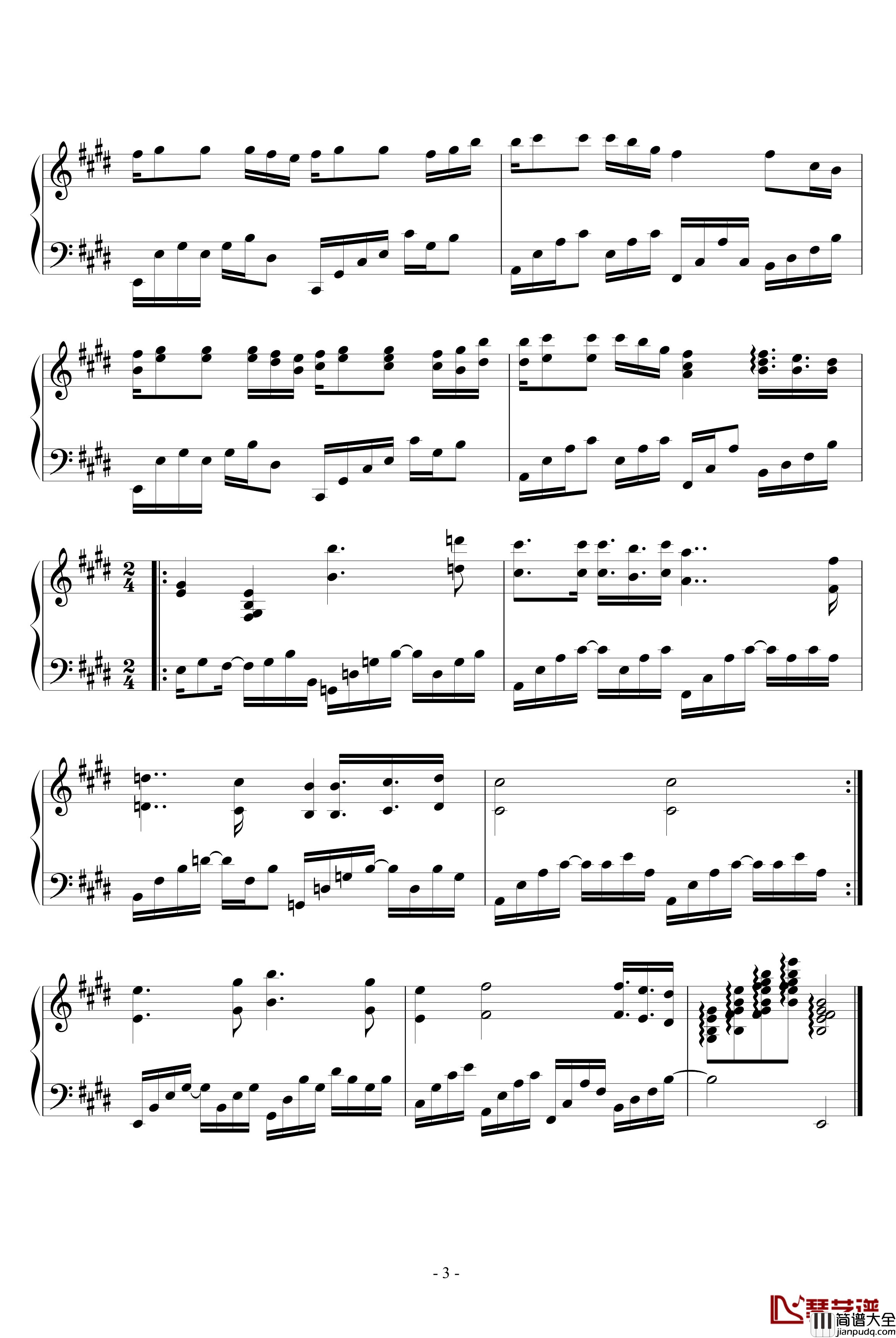 山晚晴空赋钢琴谱_无S尽K蓝Y天