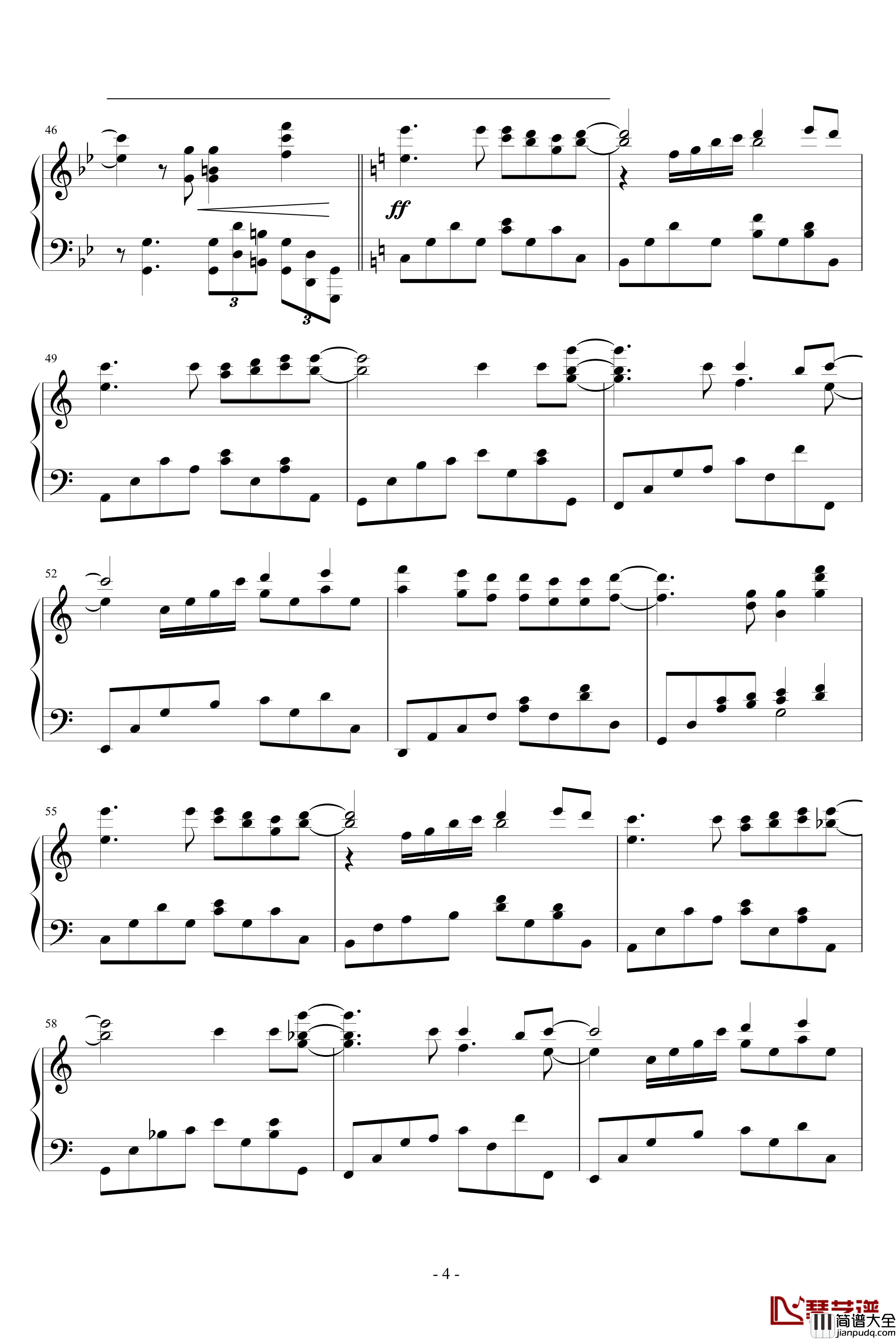 约定钢琴谱_演奏POP版_光良