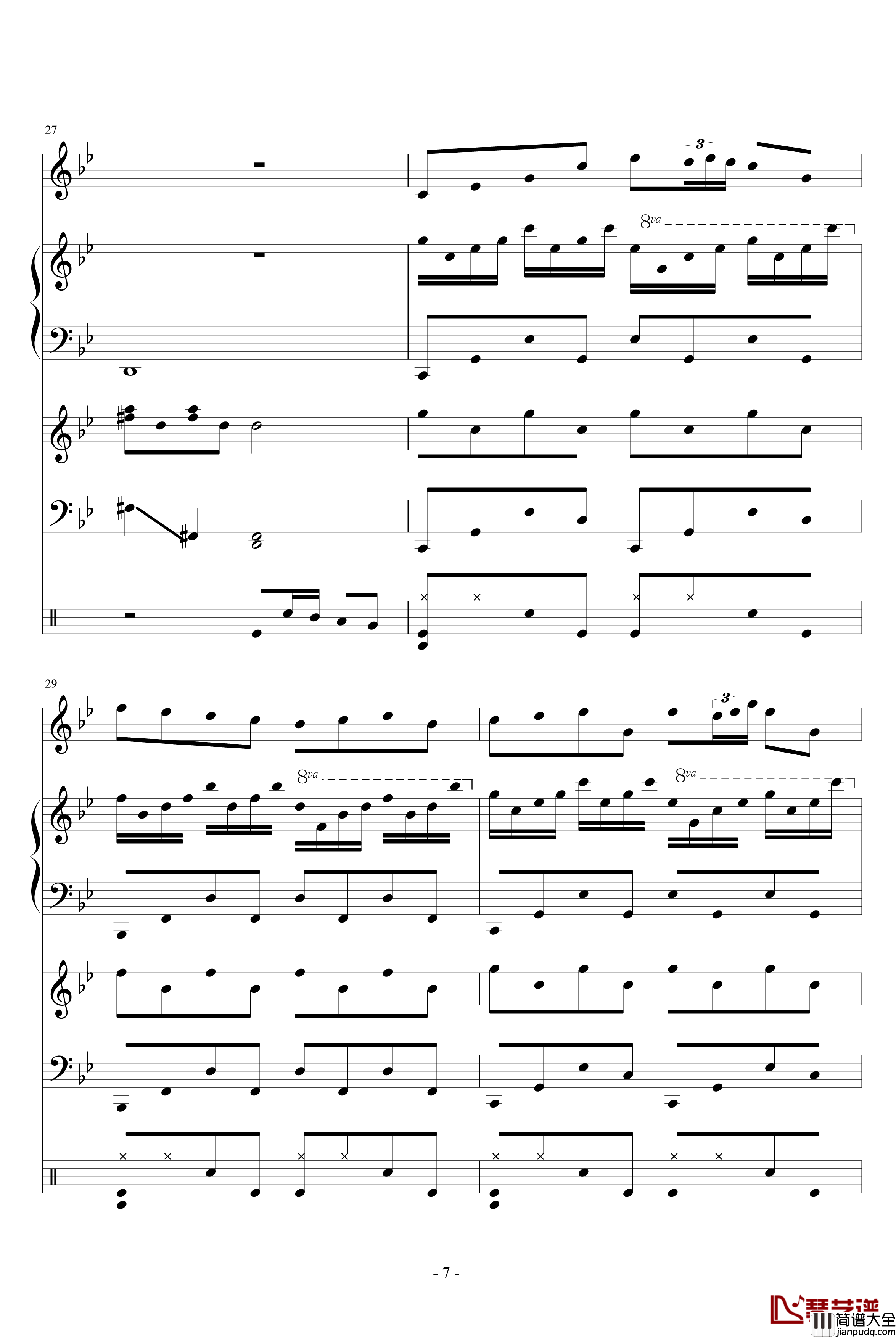 人类与自然的角逐枪响钢琴谱_血腥残阳