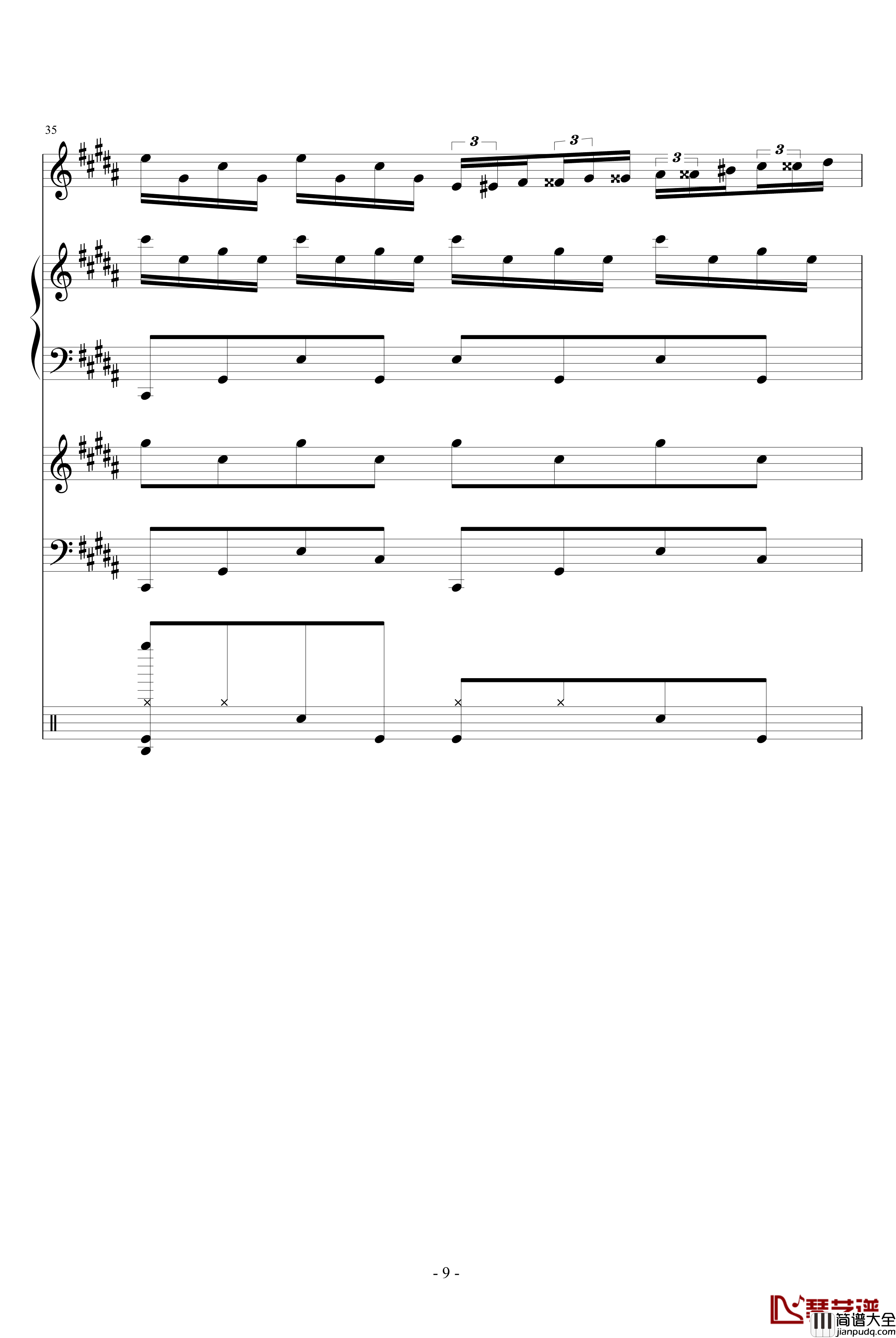 人类与自然的角逐枪响钢琴谱_血腥残阳