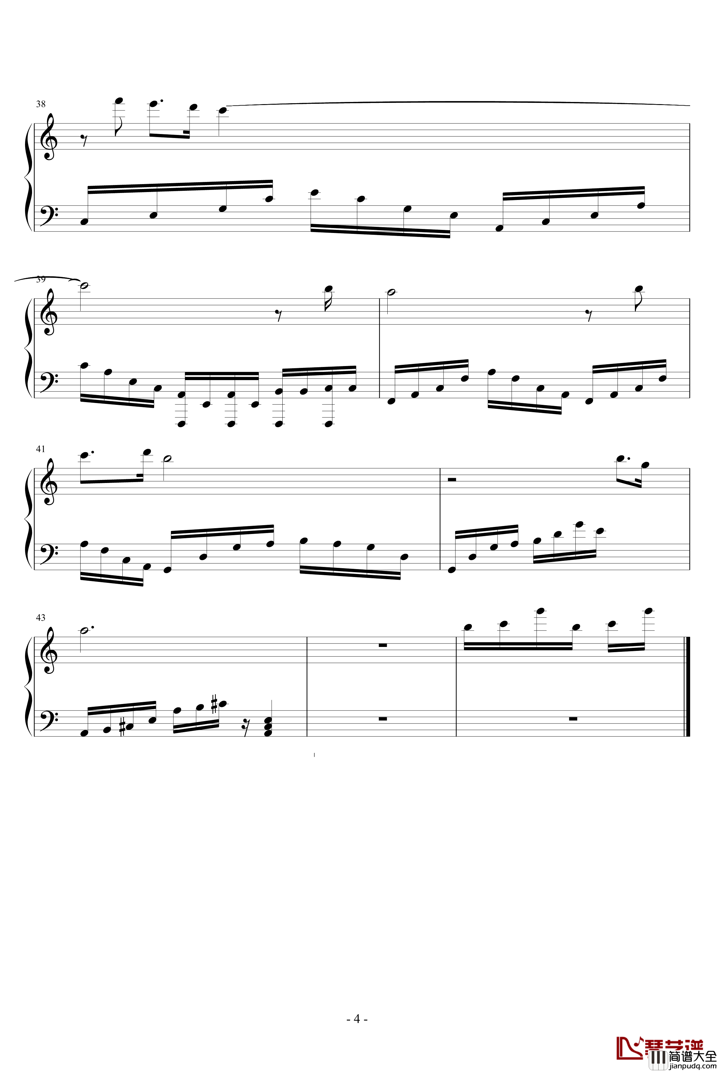 夏之梦钢琴谱_东方仙后