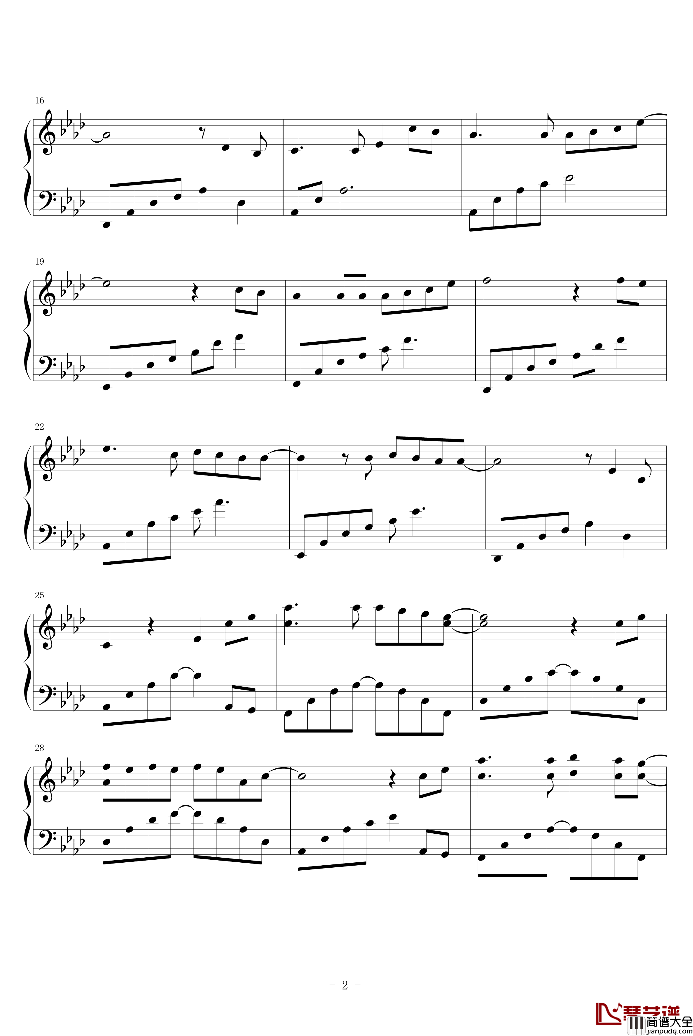 書信钢琴谱_Angela_Aki_給15歲的你