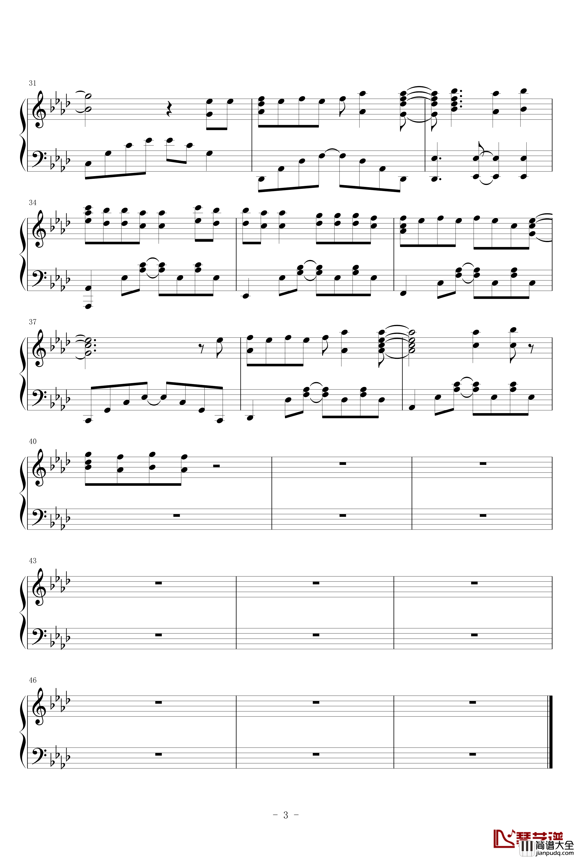 書信钢琴谱_Angela_Aki_給15歲的你