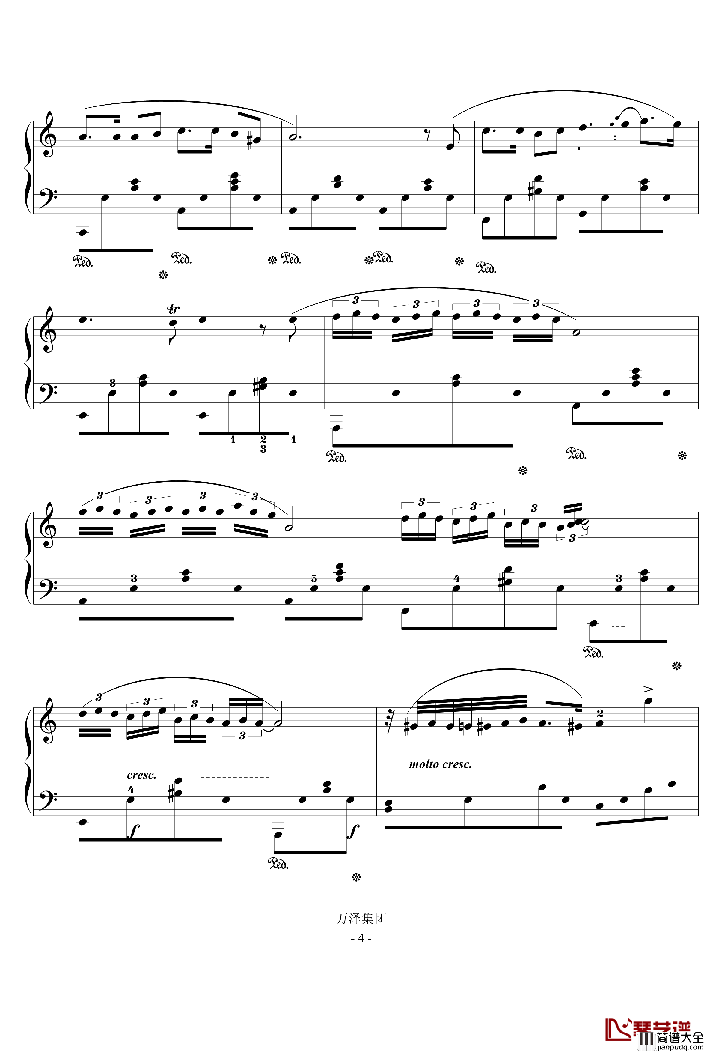 环境一梦钢琴谱_古典风格_万千里