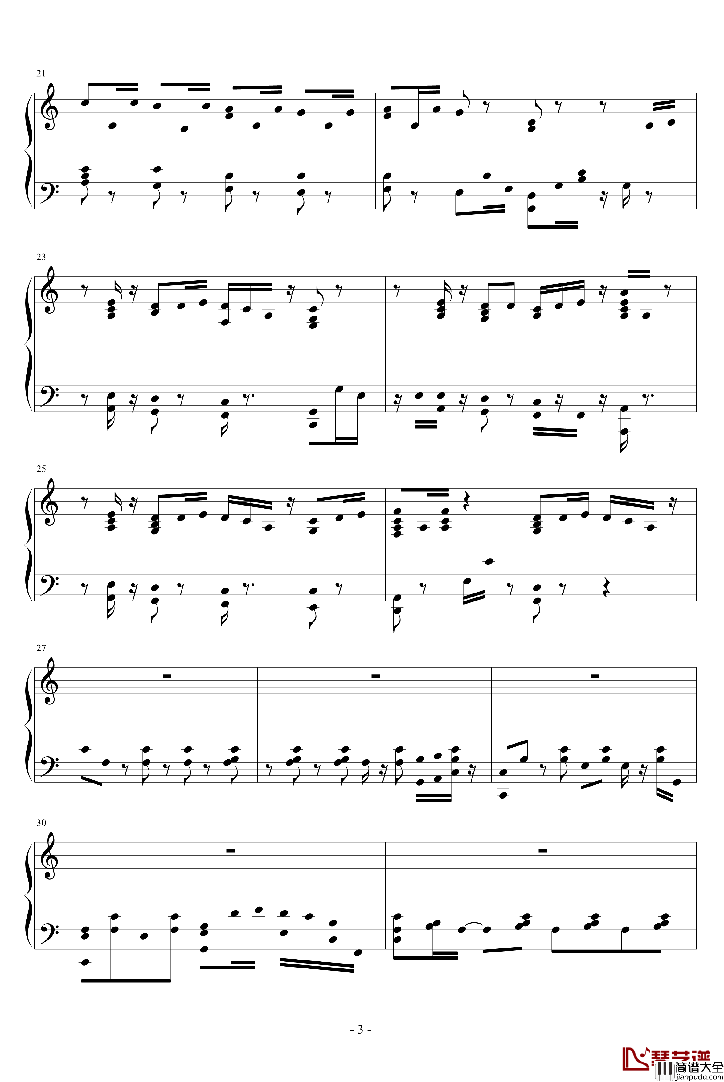 乡村抒情歌曲钢琴谱_未知分类