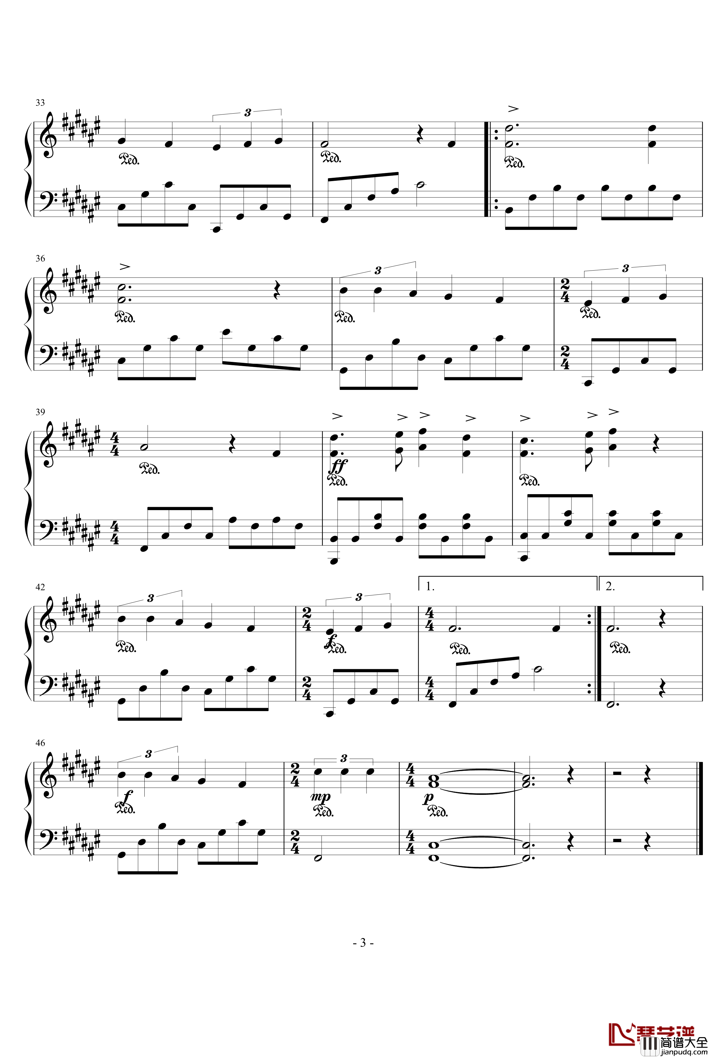 上帝的儿女何等有福钢琴谱_宗教音乐