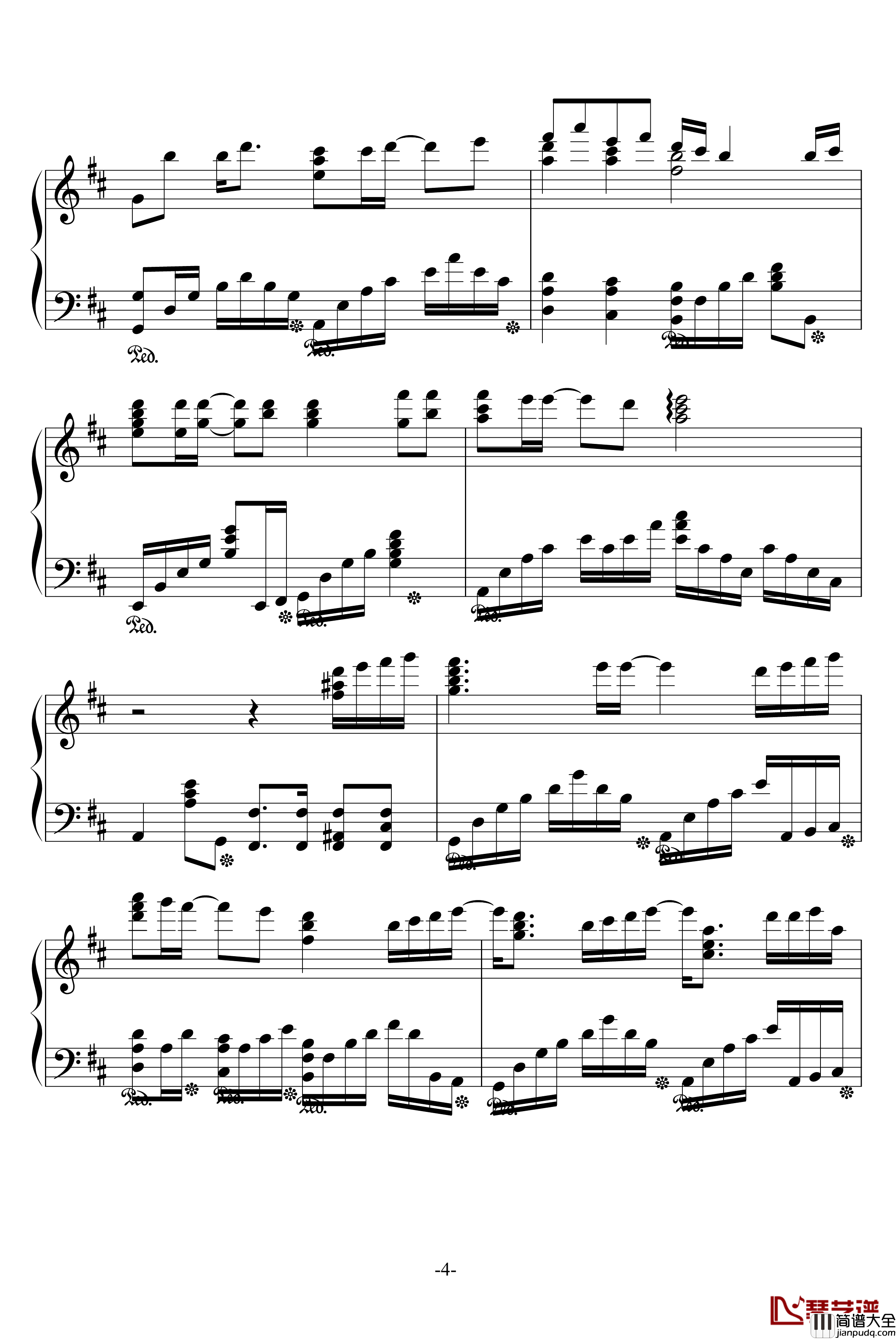 夢を見たあとて钢琴谱_名侦探柯南