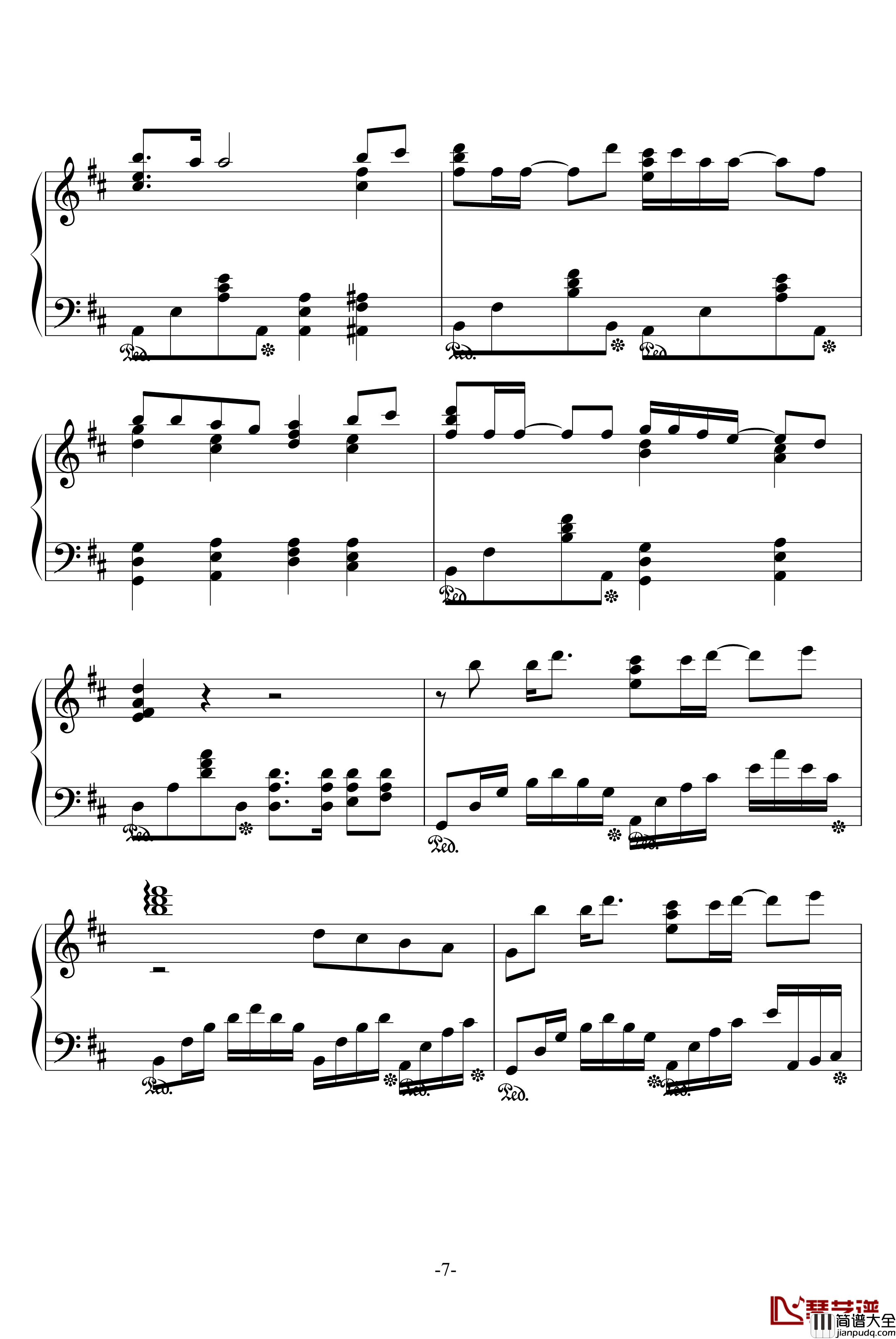 夢を見たあとて钢琴谱_名侦探柯南