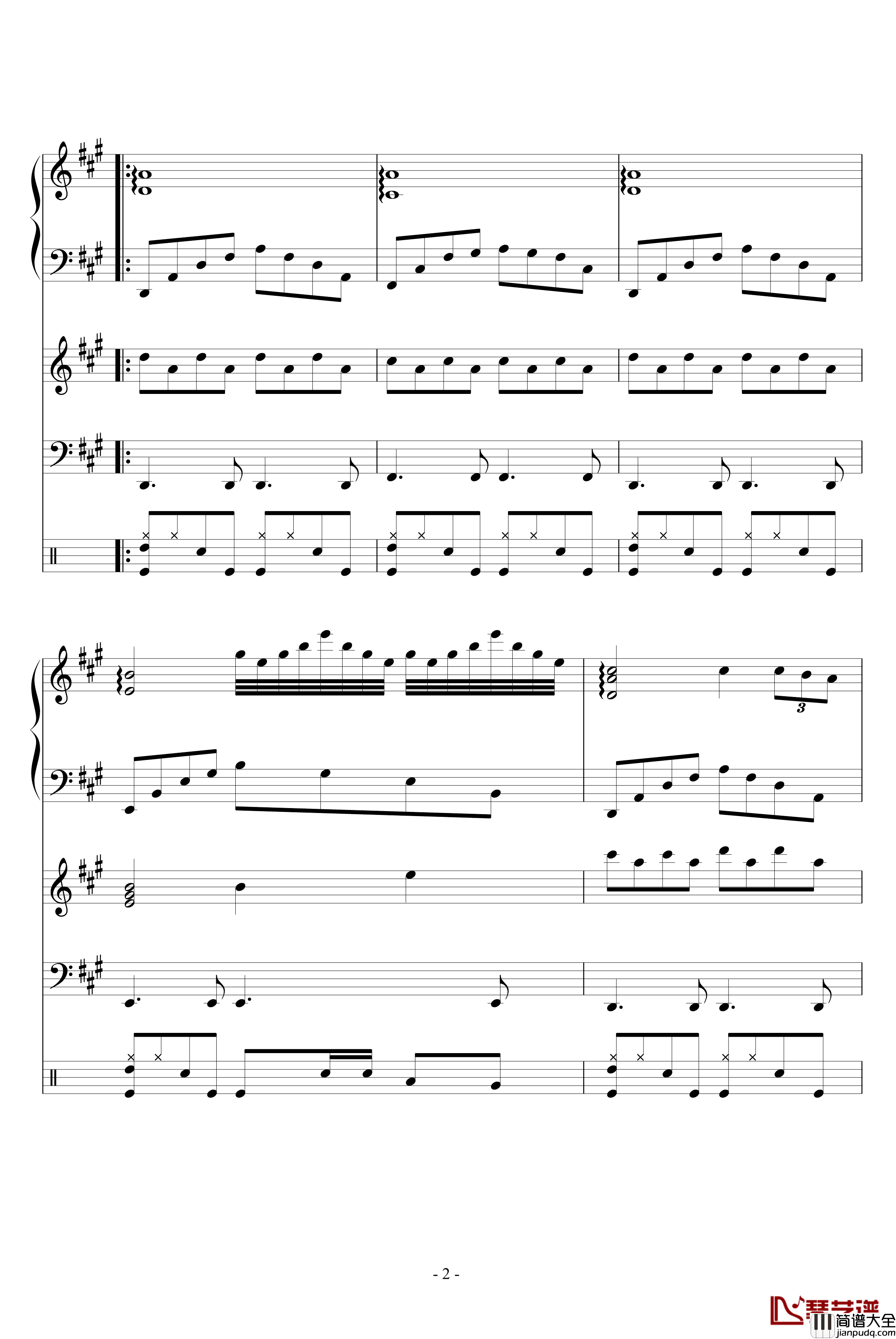 当吉他响起的时候钢琴谱_二_血腥残阳