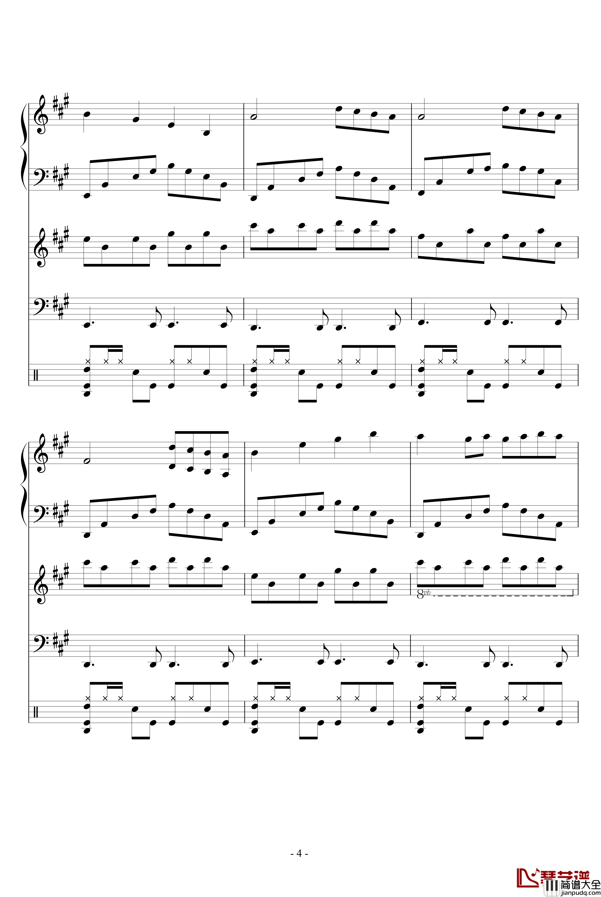 当吉他响起的时候钢琴谱_二_血腥残阳