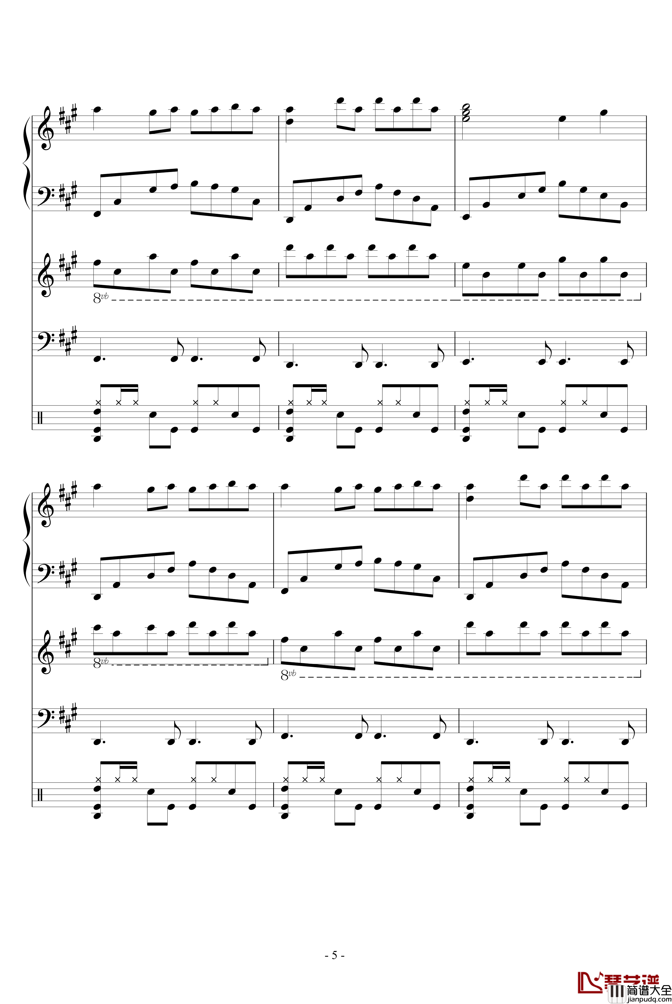 当吉他响起的时候钢琴谱_二_血腥残阳