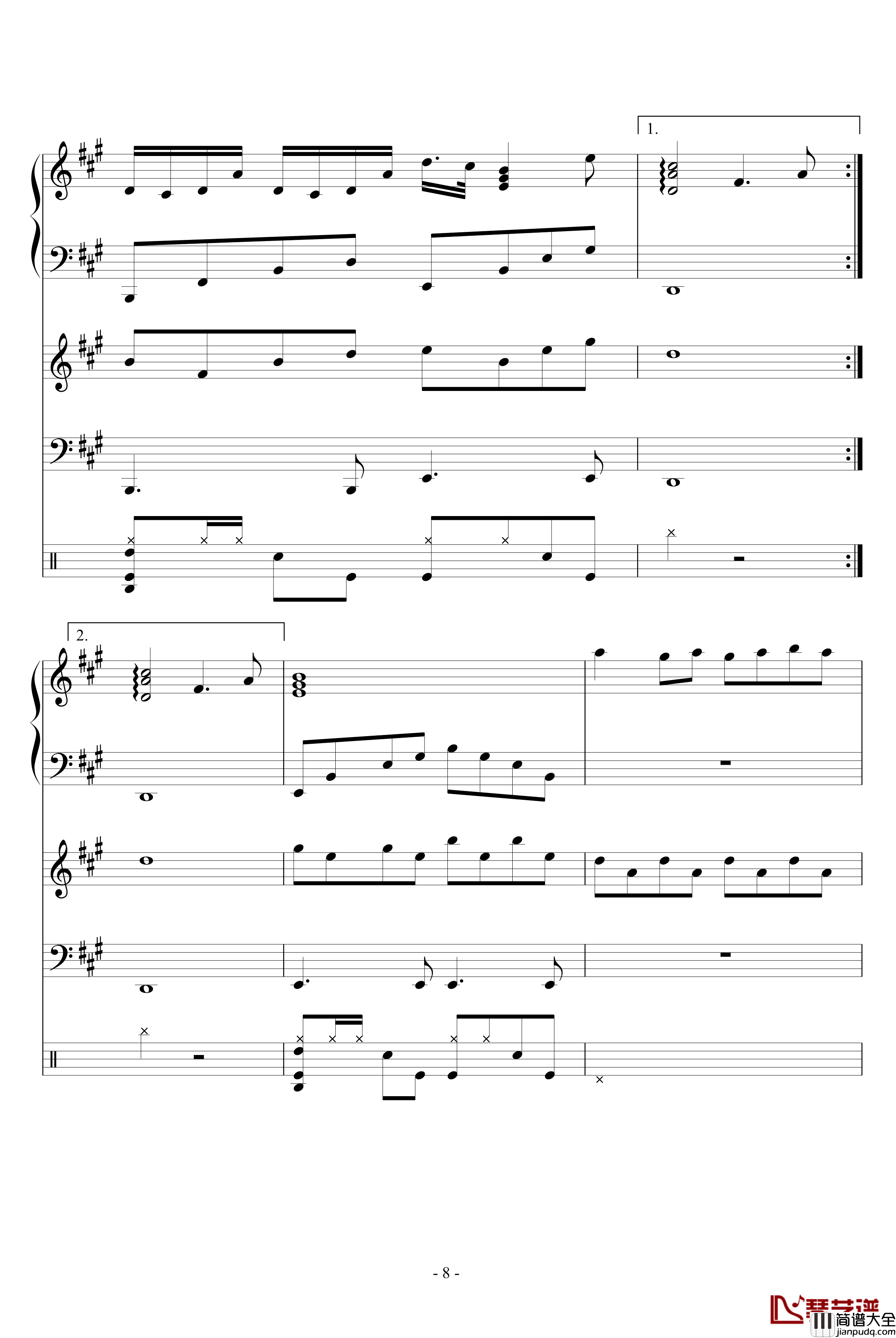 当吉他响起的时候钢琴谱_二_血腥残阳