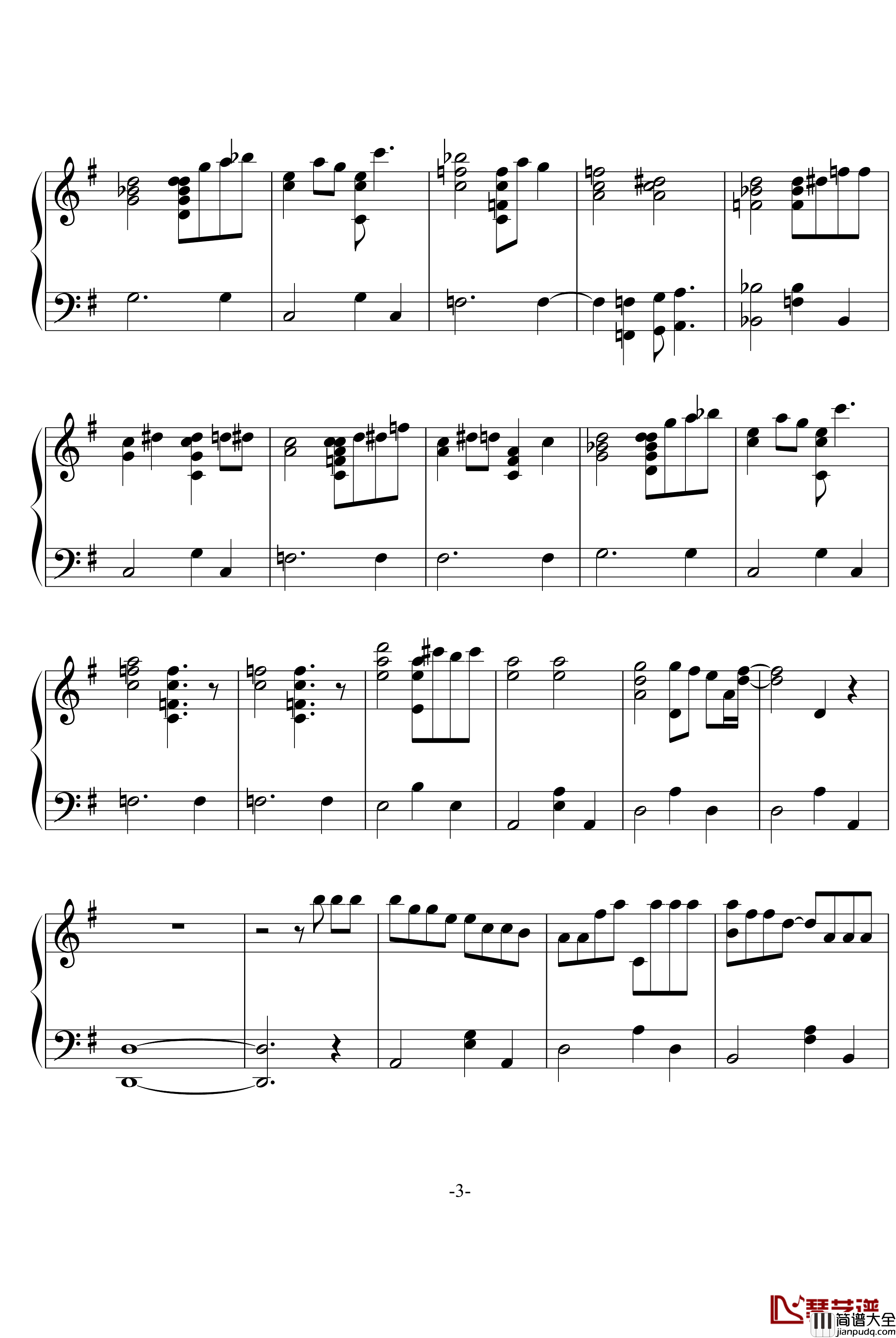 水果篮子钢琴谱_动漫影视