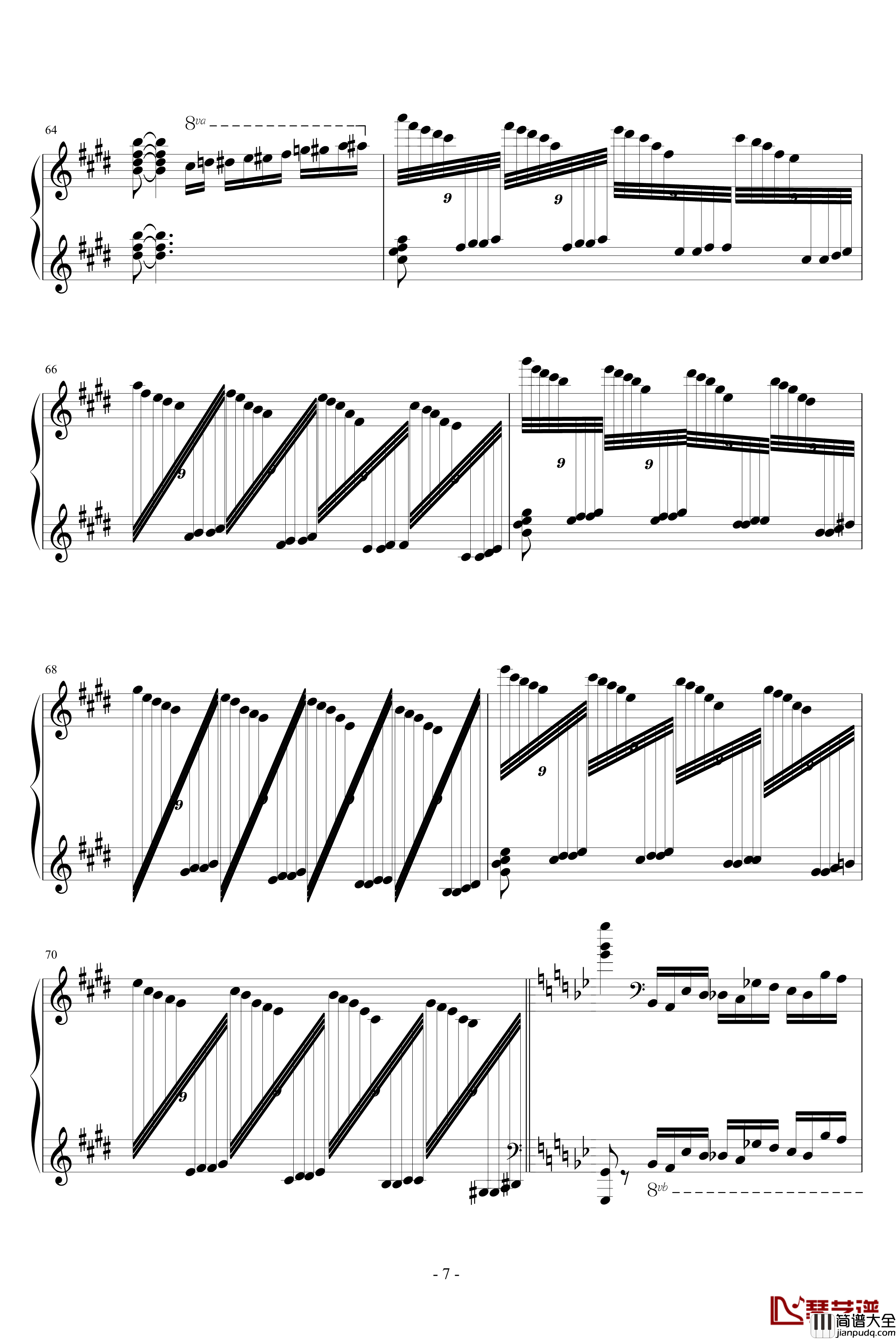 燃烧的琴弦钢琴谱_吴越