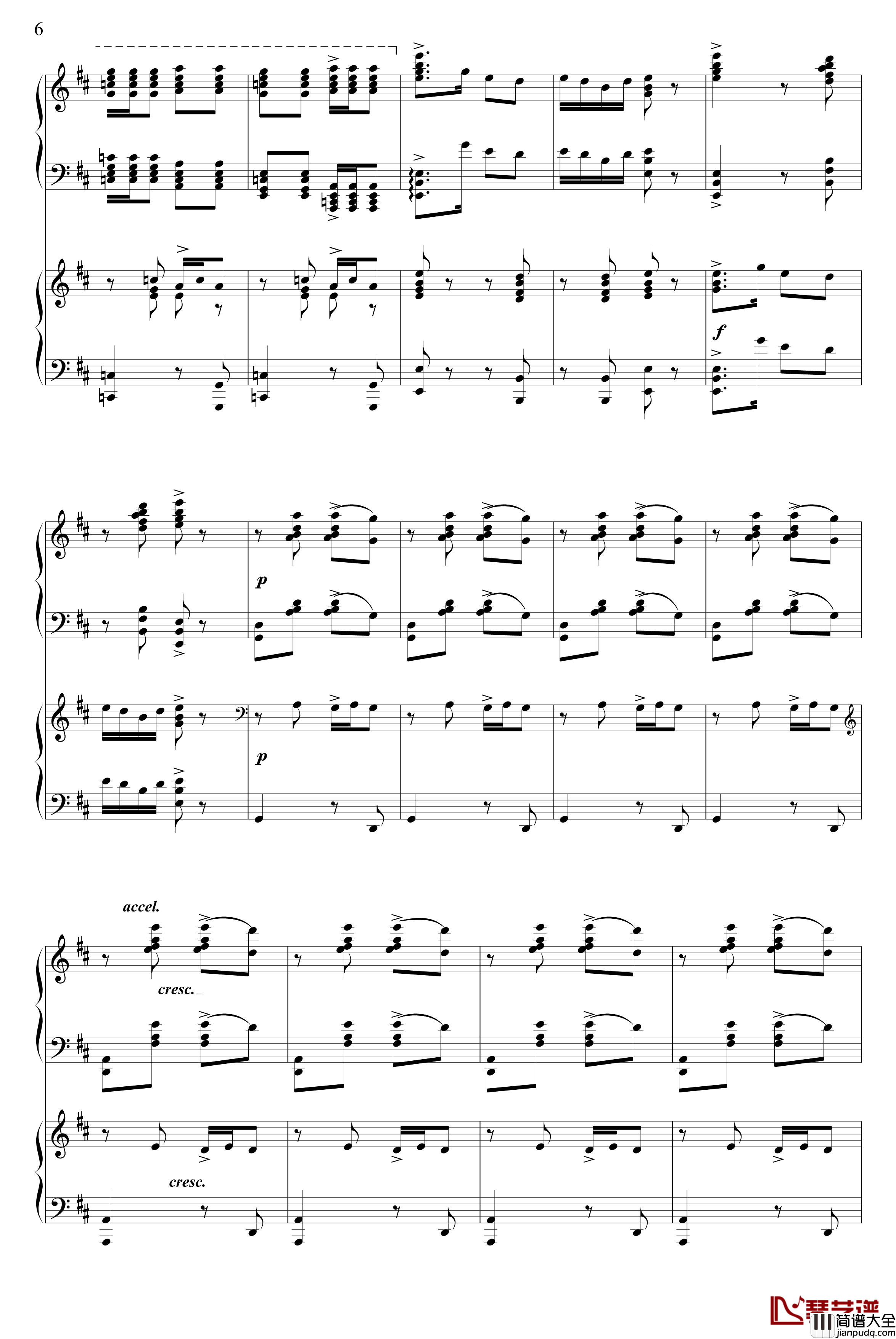 黄河钢琴谱_冼星海