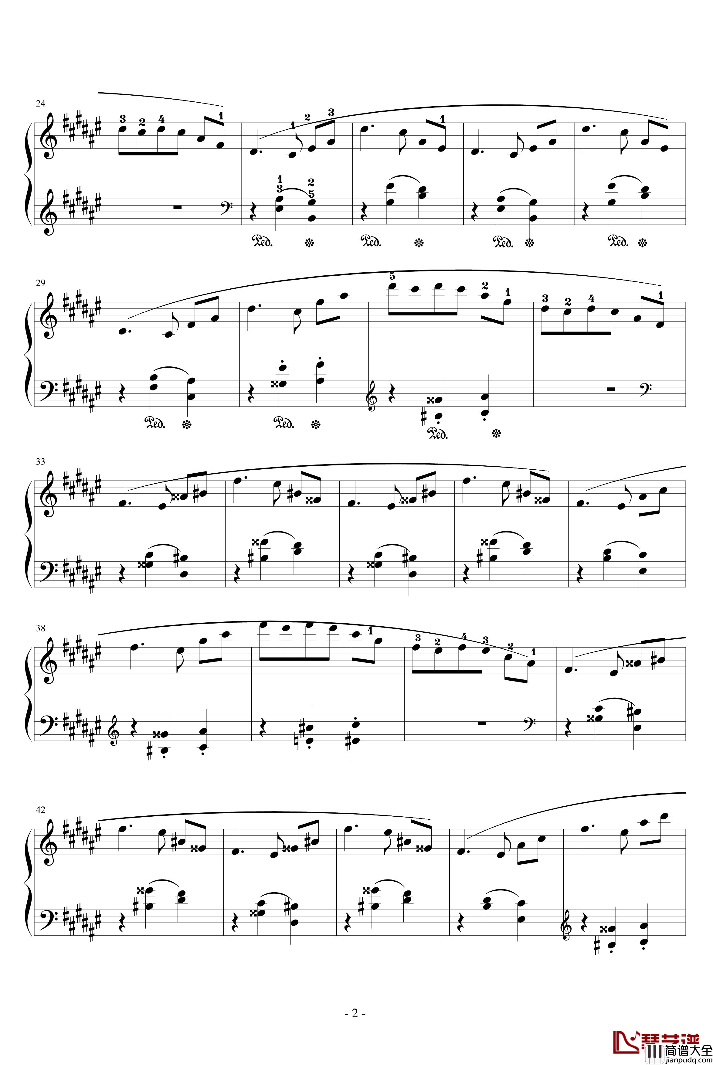 第一首被遗忘的圆舞曲钢琴谱_第一部分_李斯特