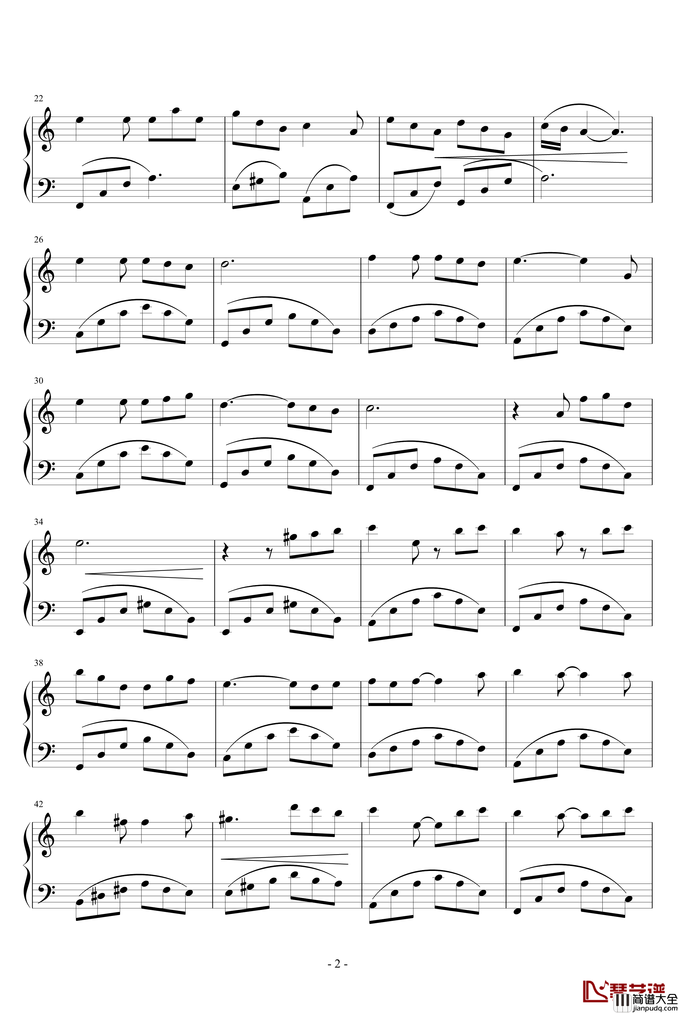 双鱼座钢琴谱_钢琴_游戏