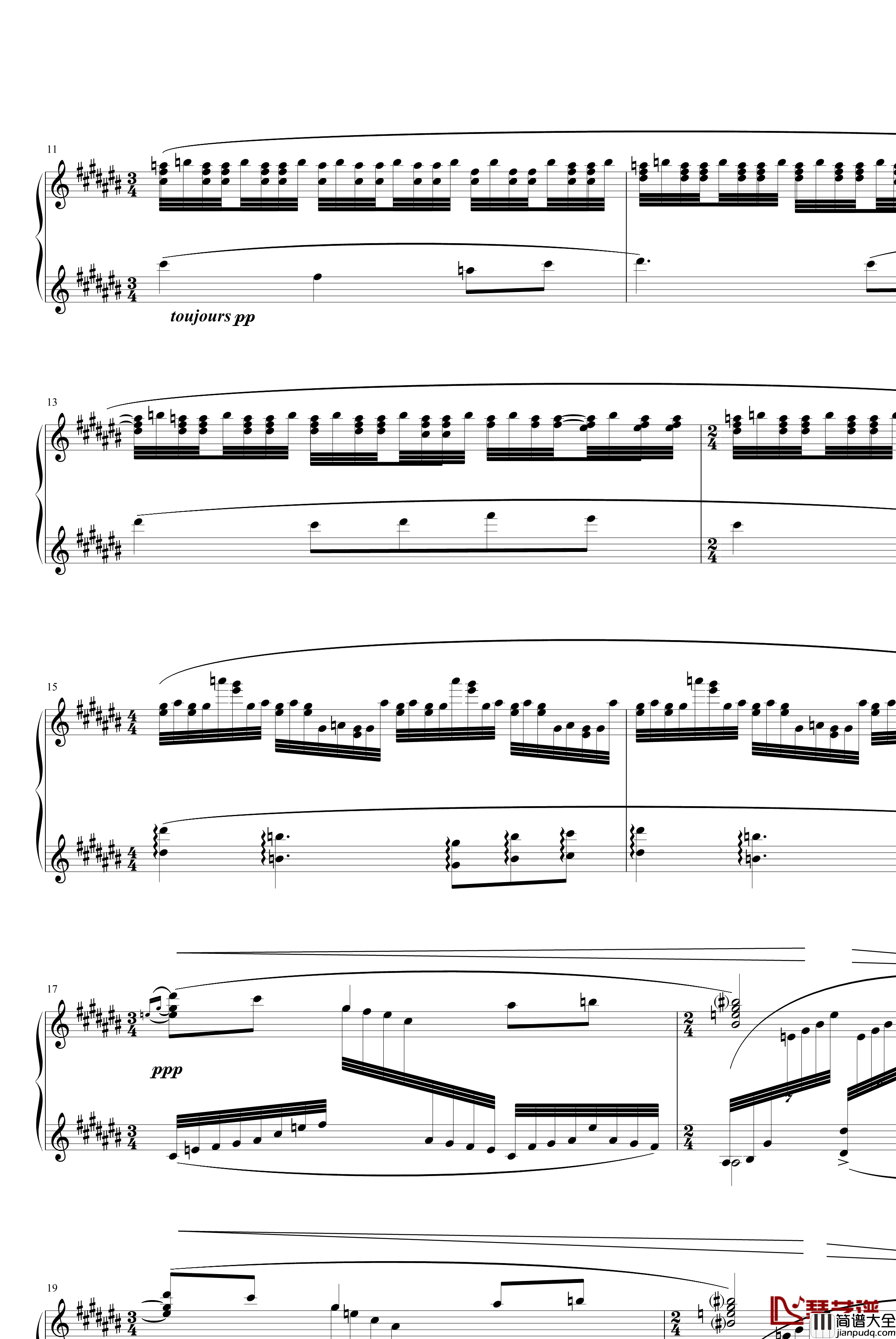 夜之幽灵组曲之水妖钢琴谱_拉威尔_Ravel