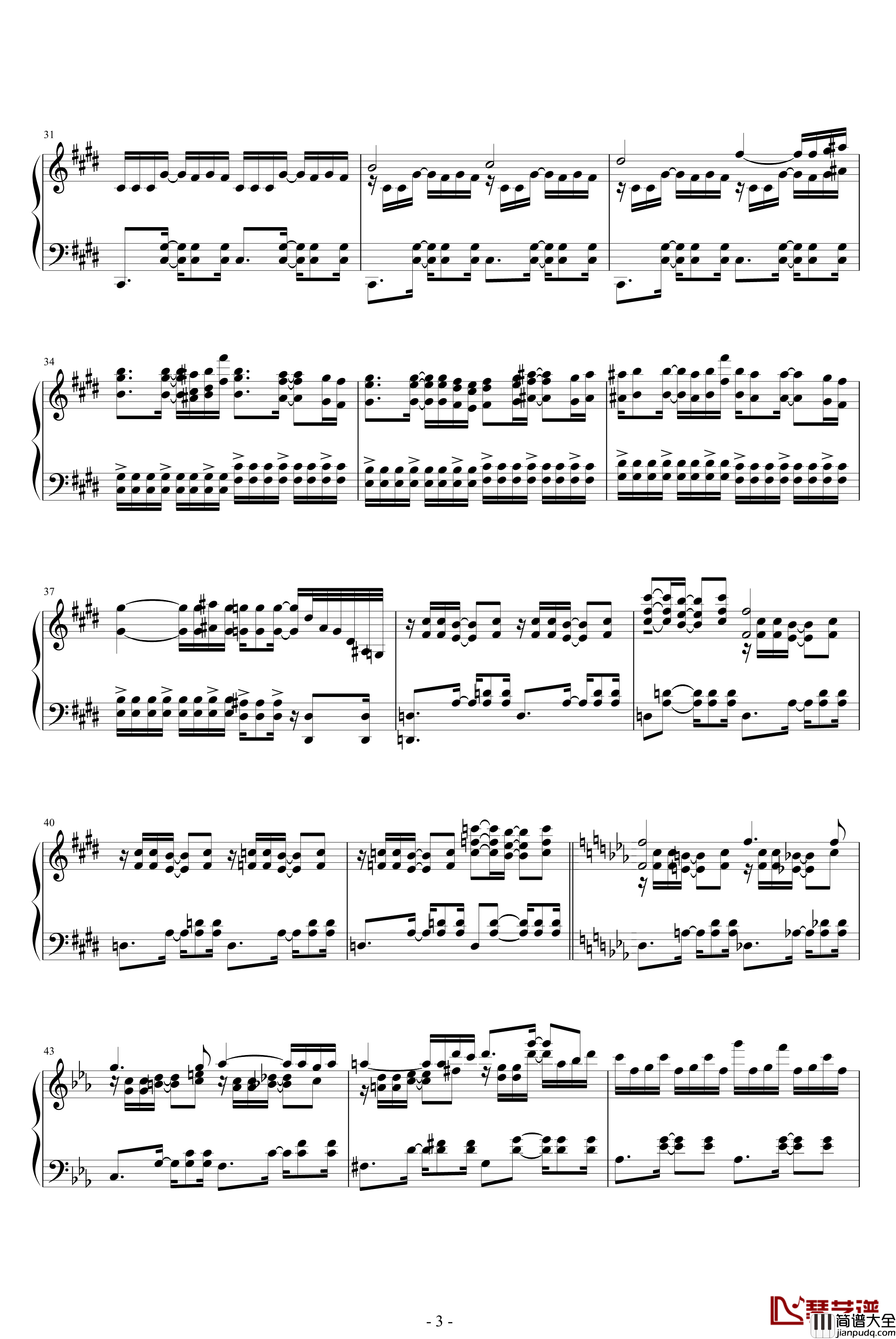 孤月华章钢琴谱_月行者_乐侠