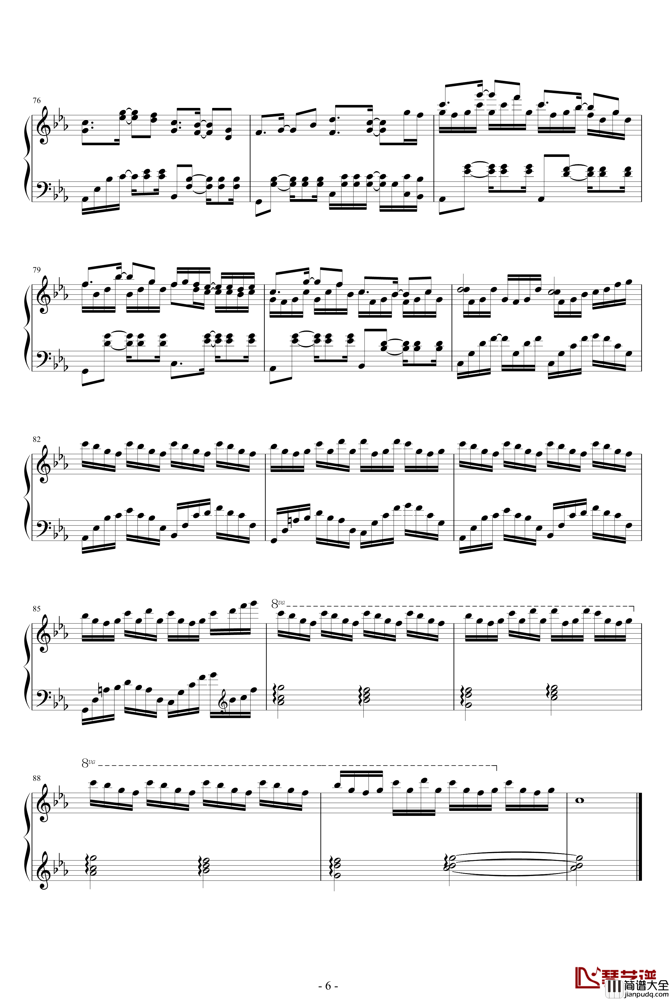 孤月华章钢琴谱_月行者_乐侠