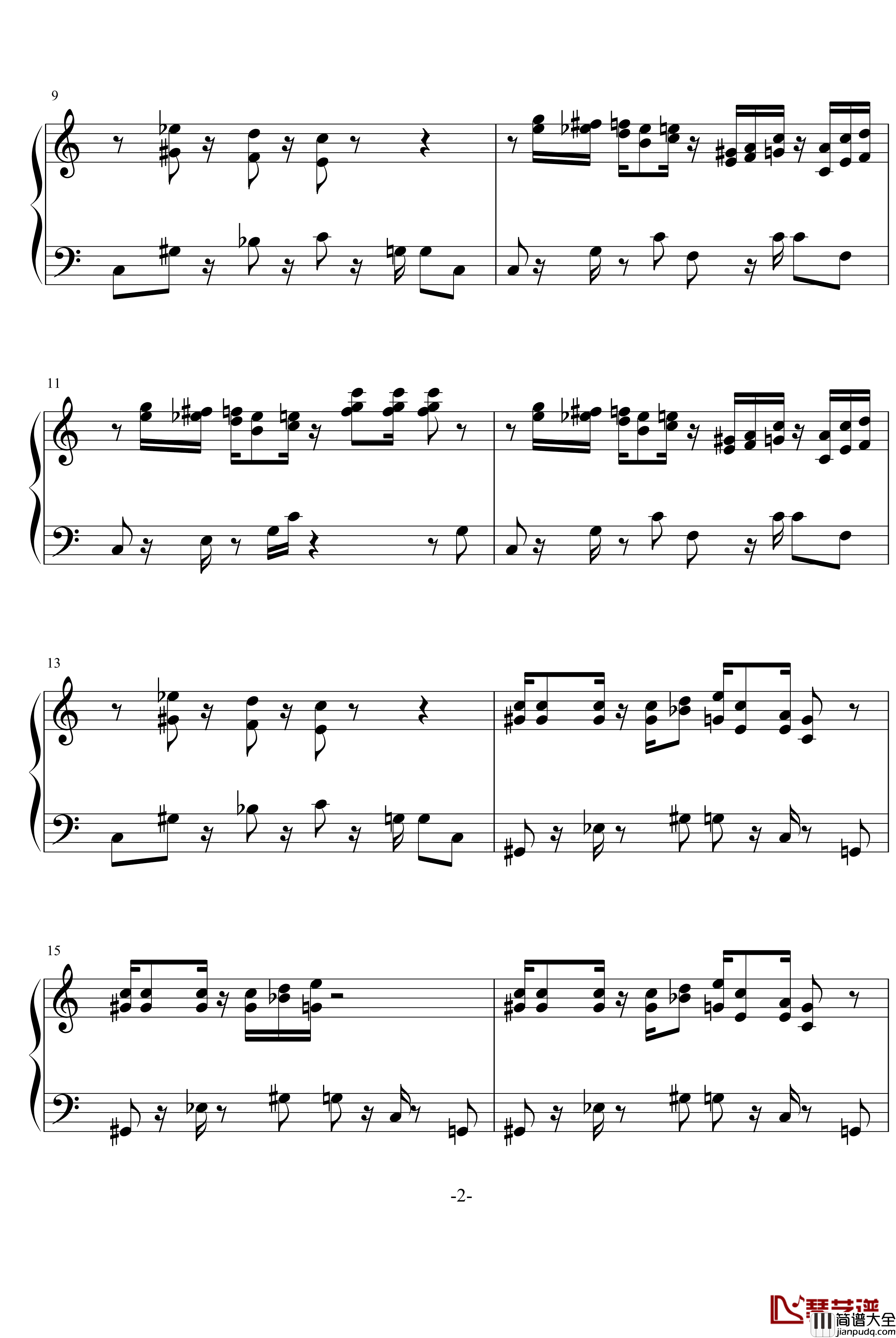 Overworld钢琴谱_超级玛丽_游戏