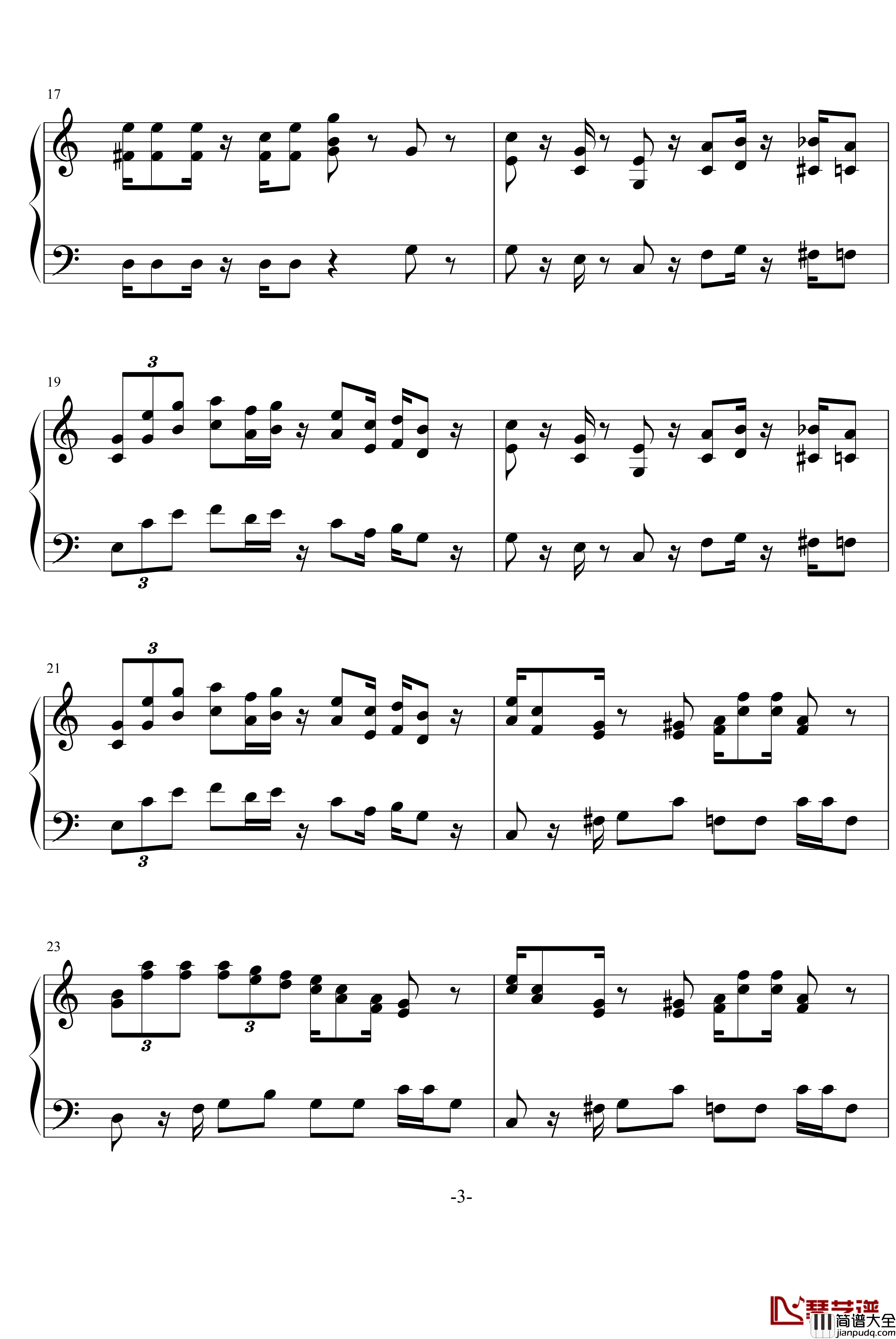 Overworld钢琴谱_超级玛丽_游戏