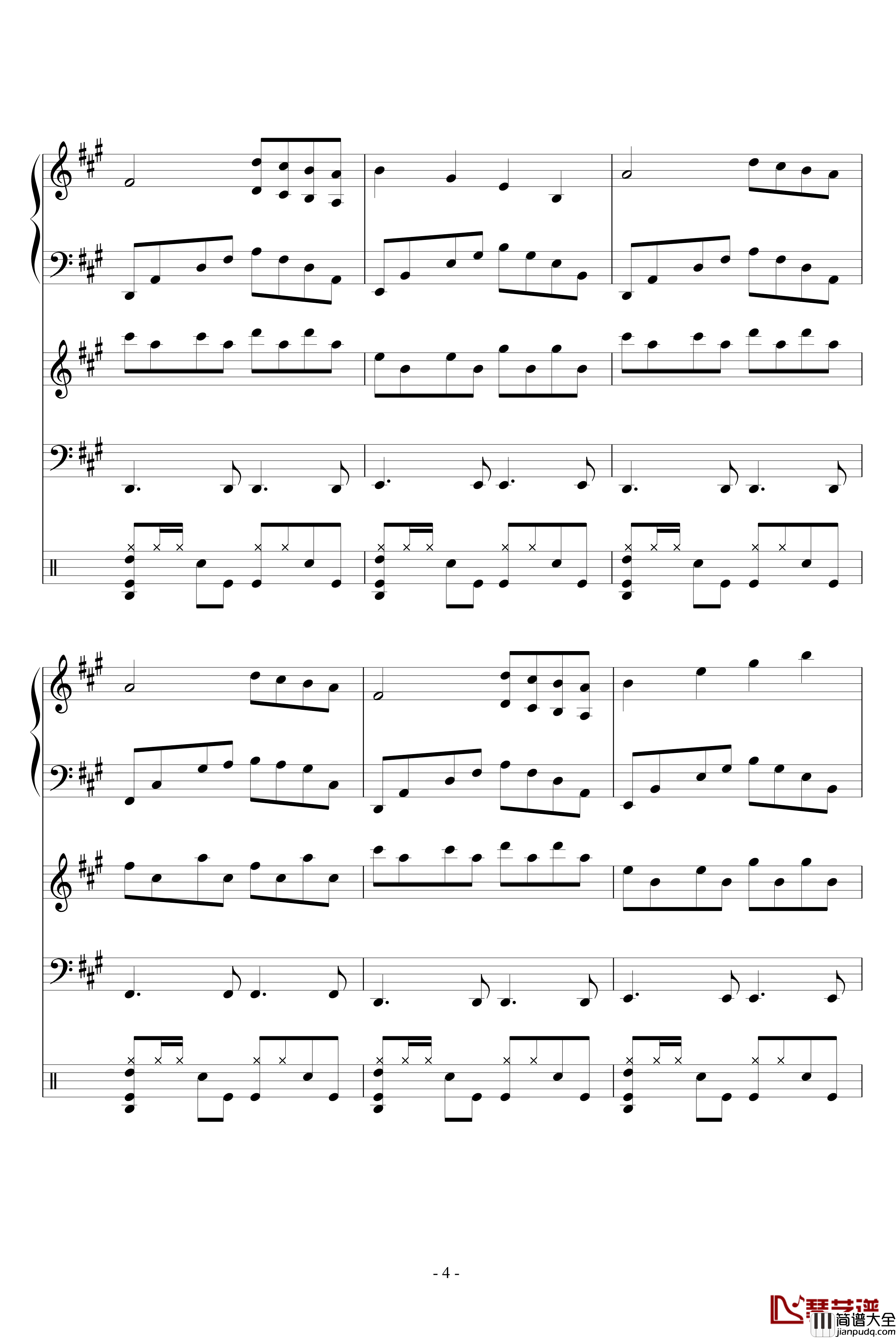 尘封的收音机钢琴谱_修改版_血腥残阳