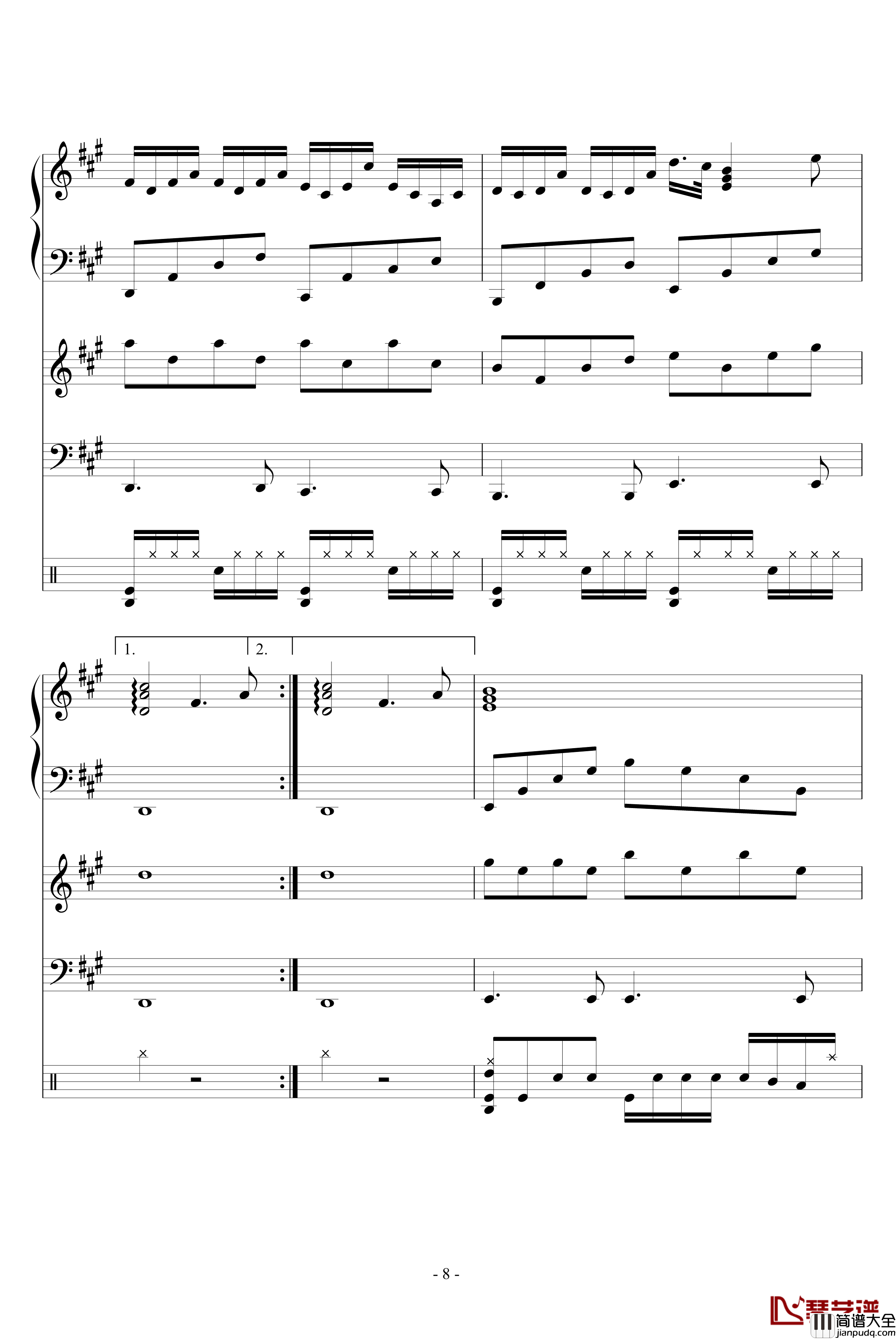 尘封的收音机钢琴谱_修改版_血腥残阳