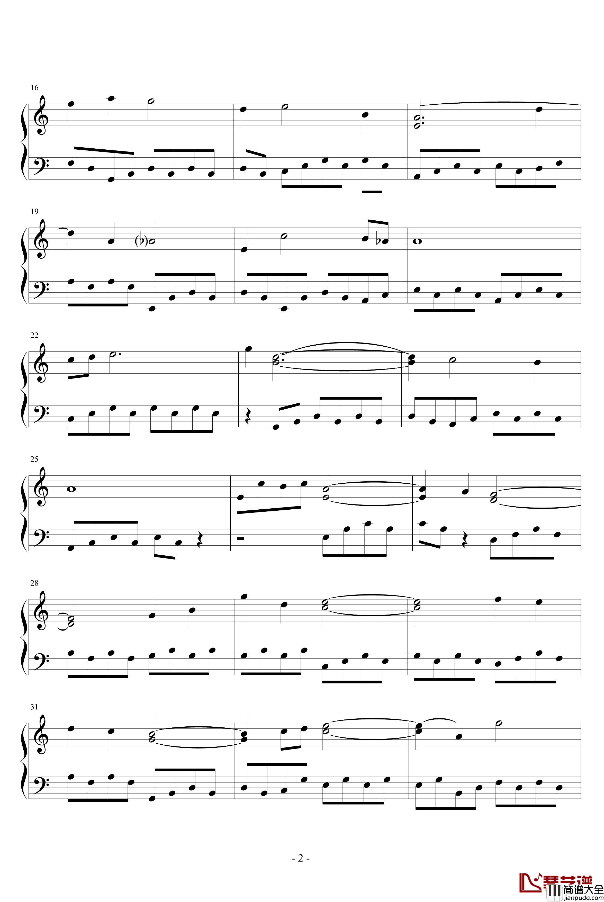 梦里的背影钢琴谱_再见萤火虫