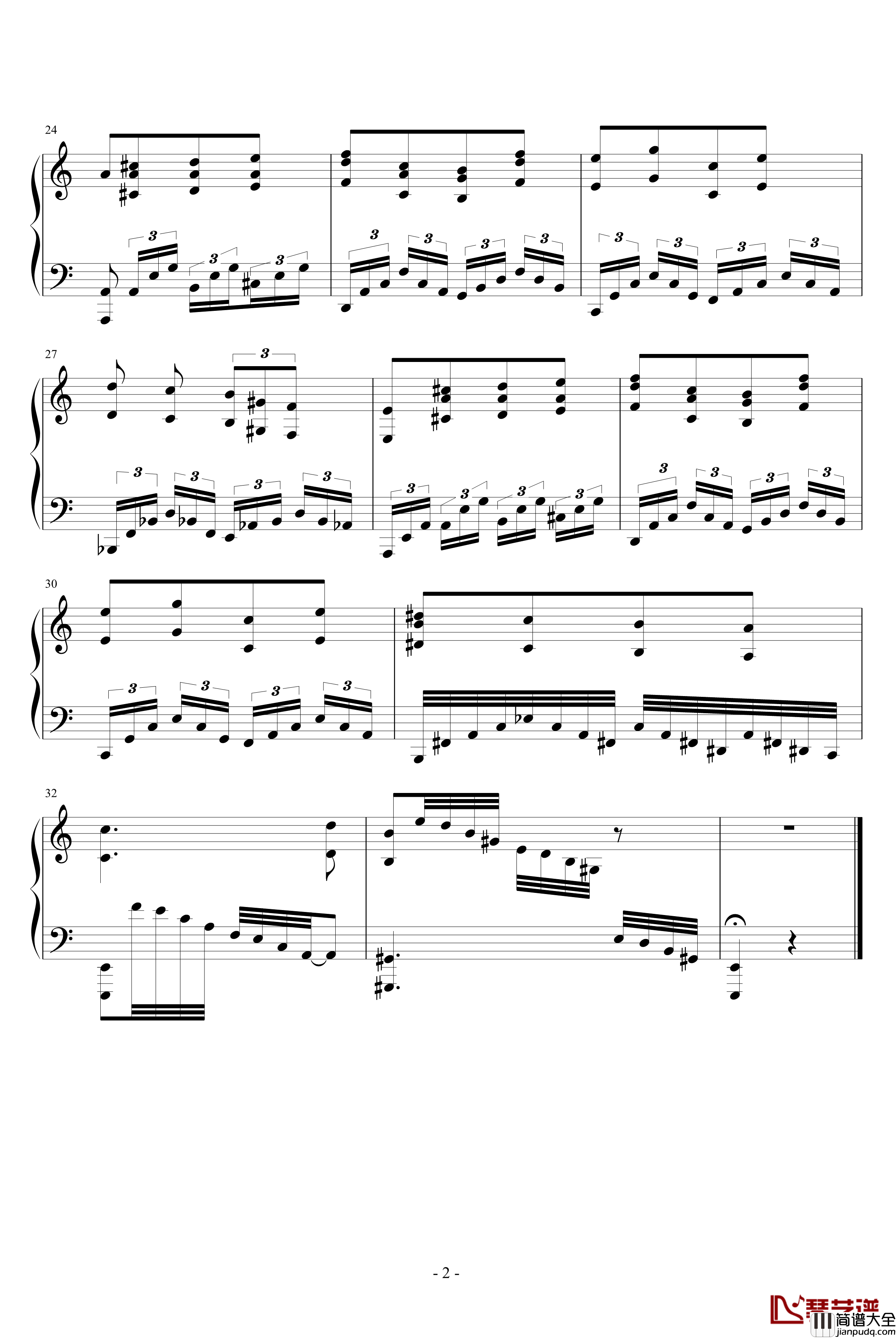 Lilium钢琴谱_动漫影视_C大调_片段