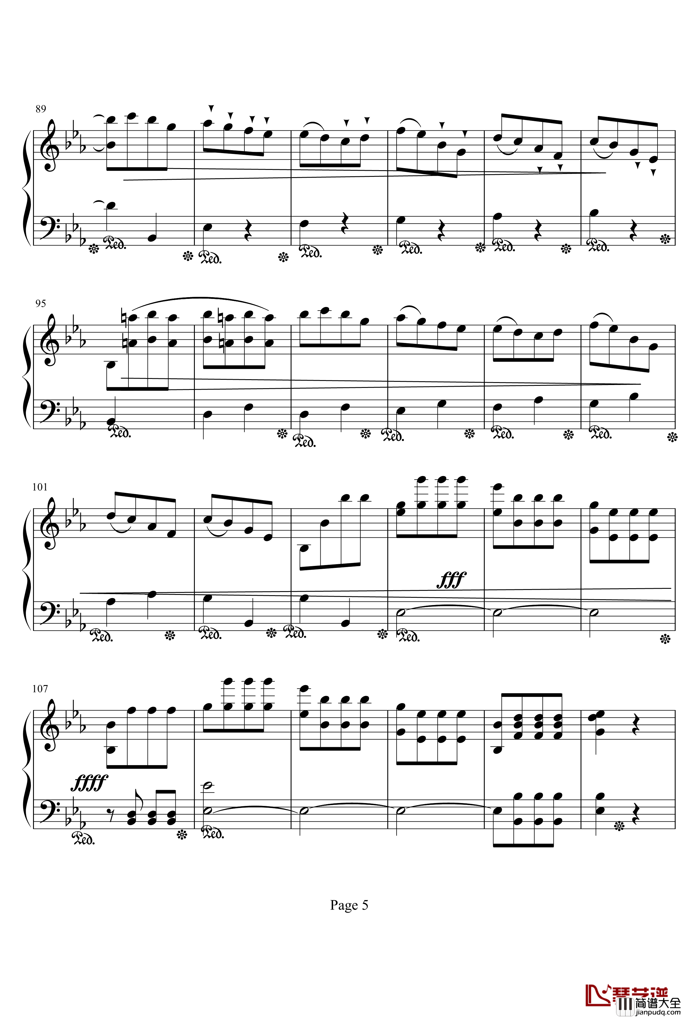 命运第一乐章钢琴独奏钢琴谱_Symphony_Fate_.No.1_贝多芬_beethoven