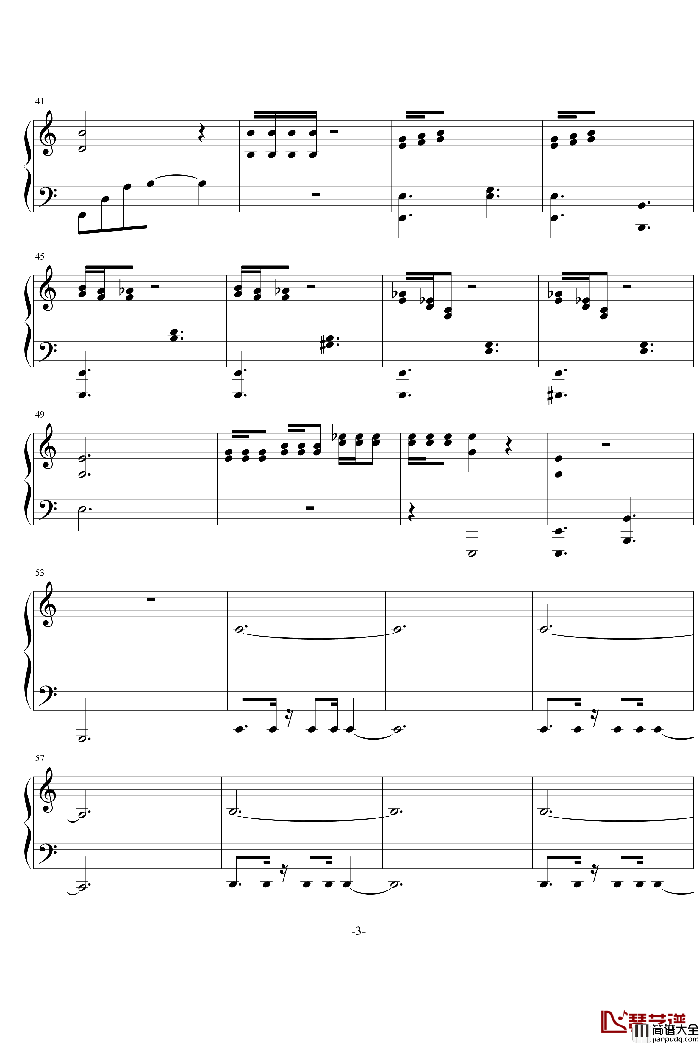 Ghost钢琴谱_魔鬼的叙说_快乐甜筒