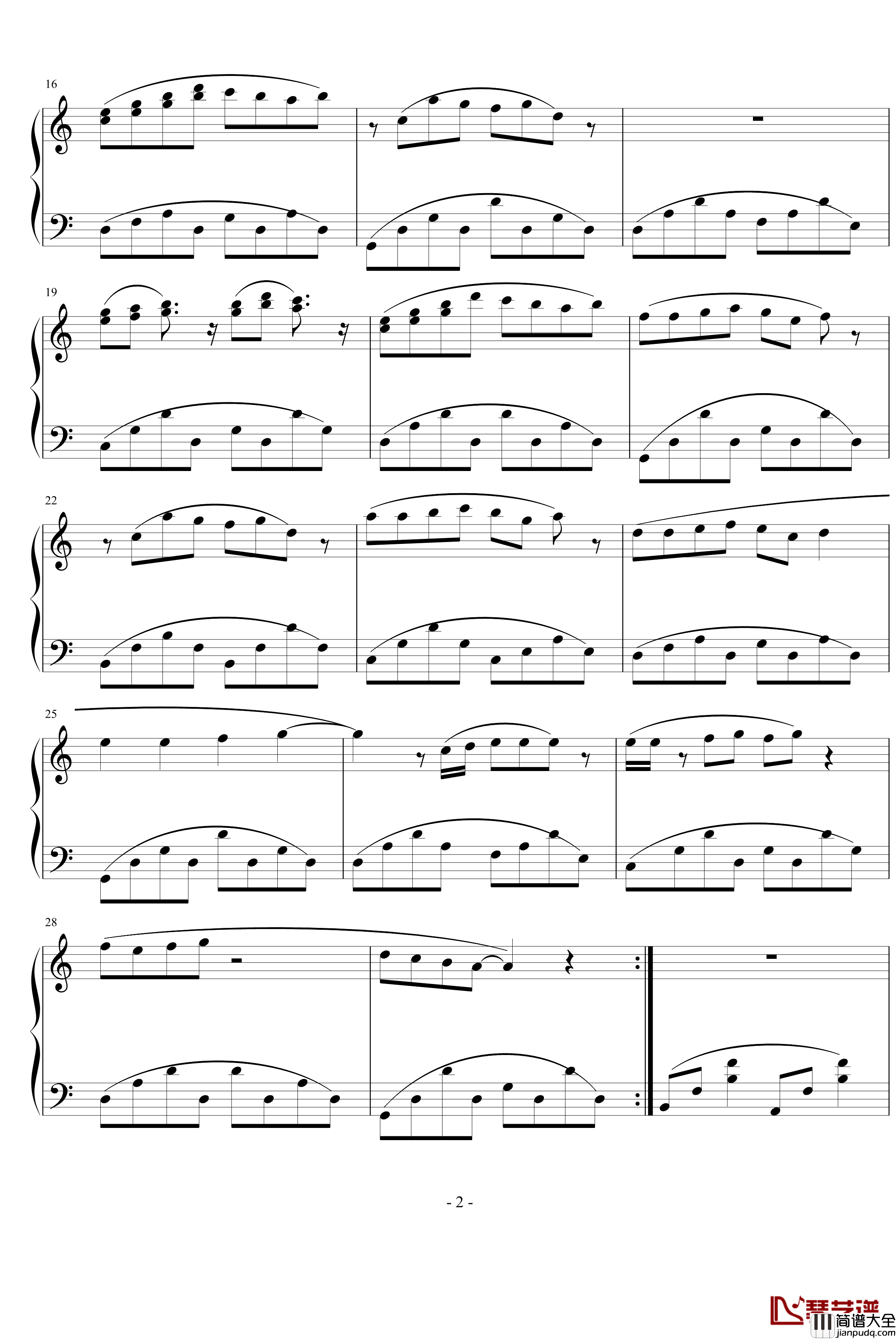 说清楚钢琴谱_米俊乐