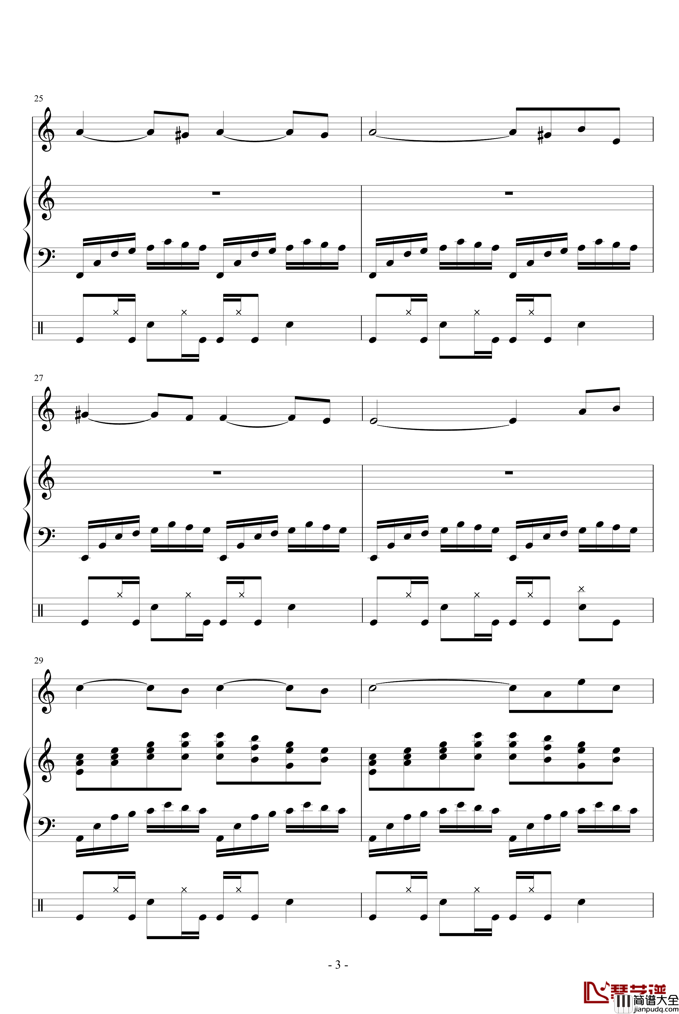 蝴蝶的眼泪钢琴谱_吴越