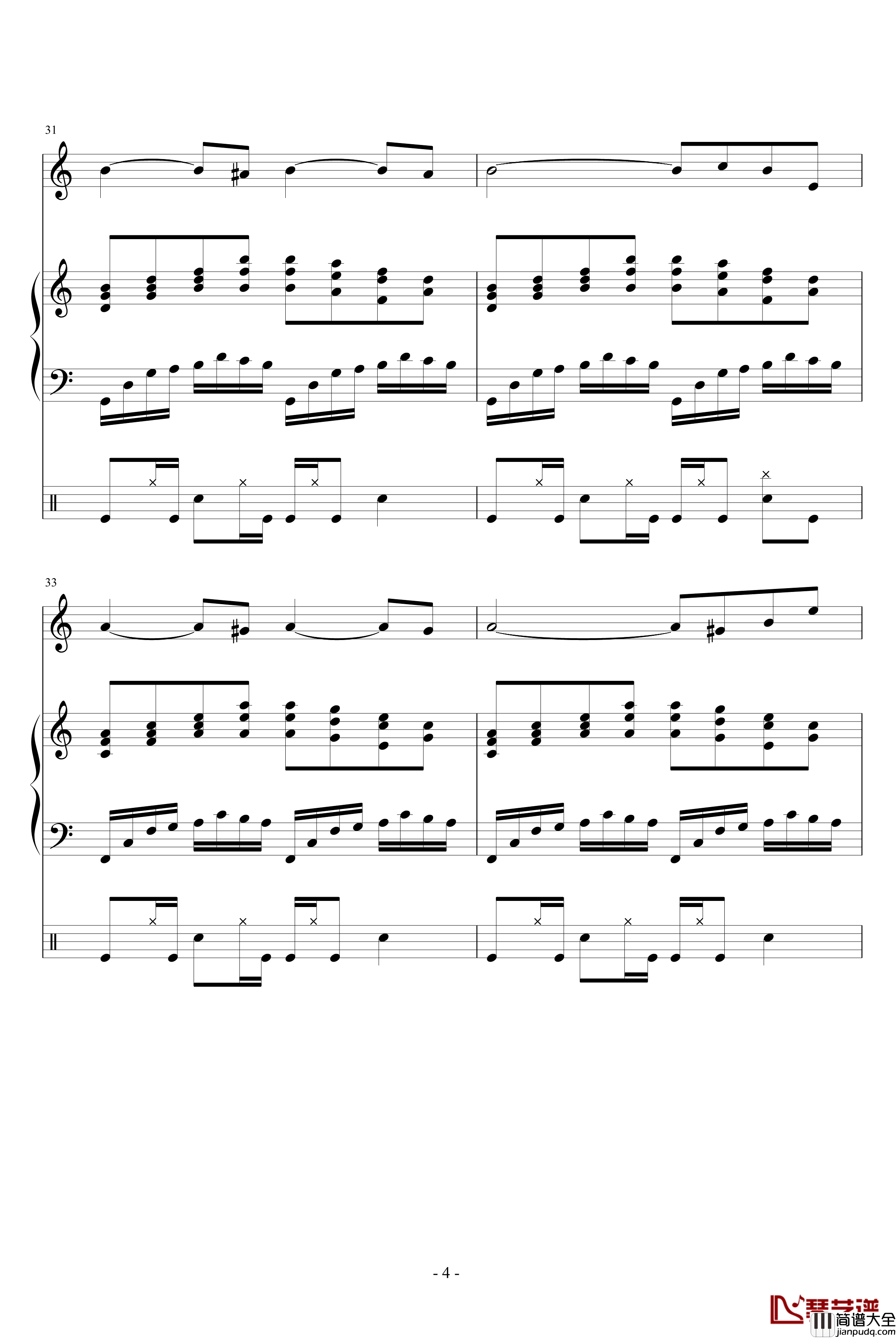 蝴蝶的眼泪钢琴谱_吴越