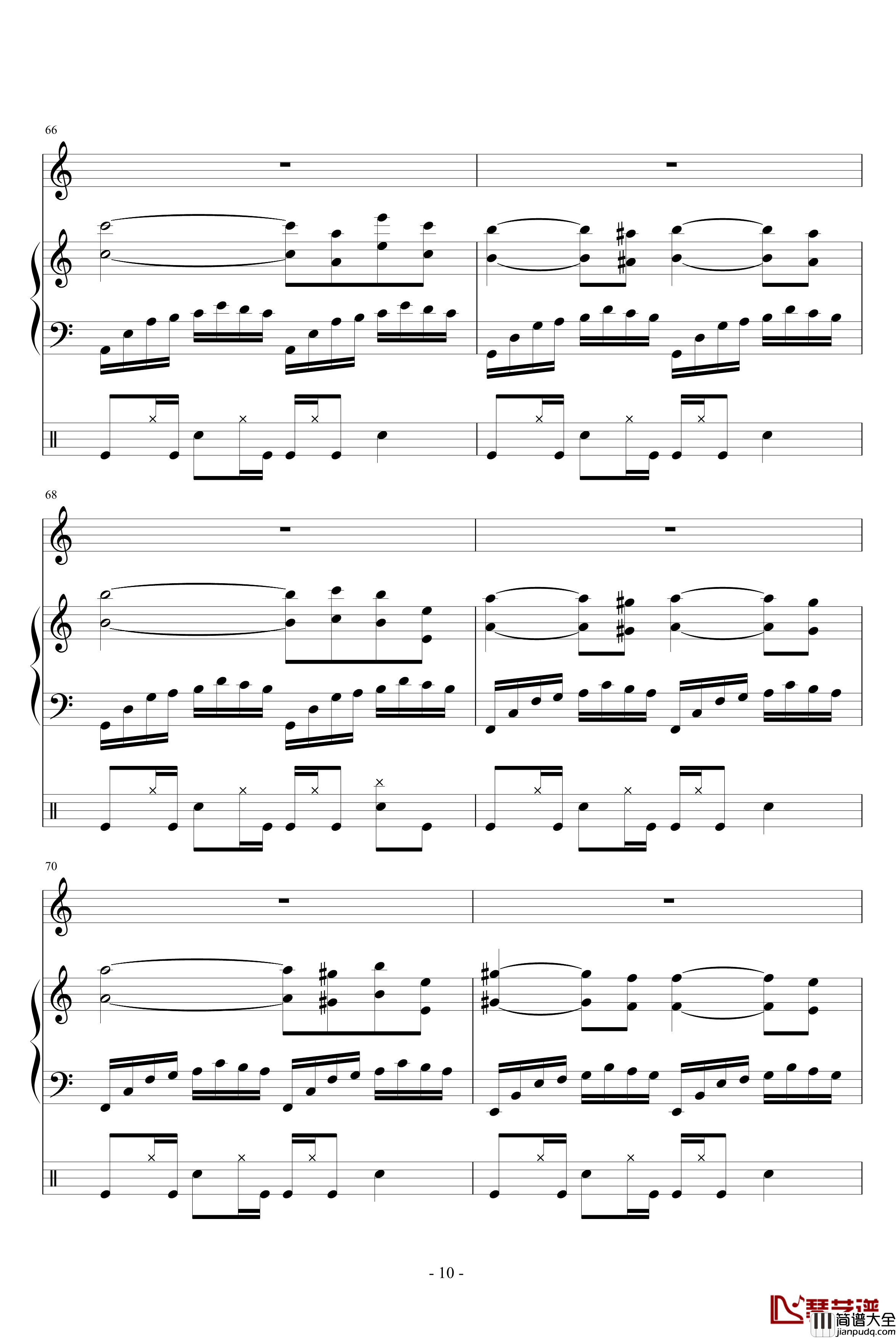 蝴蝶的眼泪钢琴谱_吴越