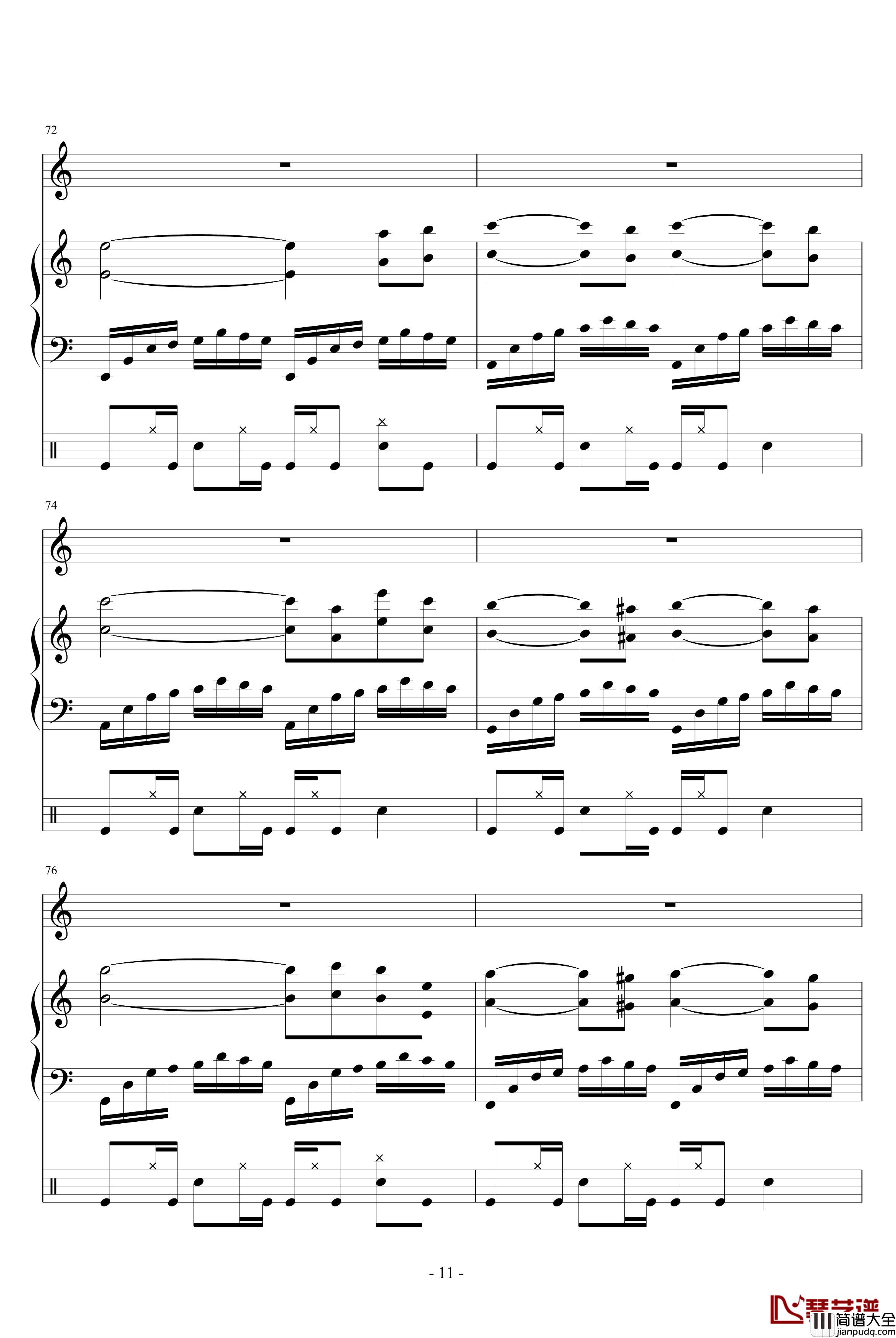 蝴蝶的眼泪钢琴谱_吴越