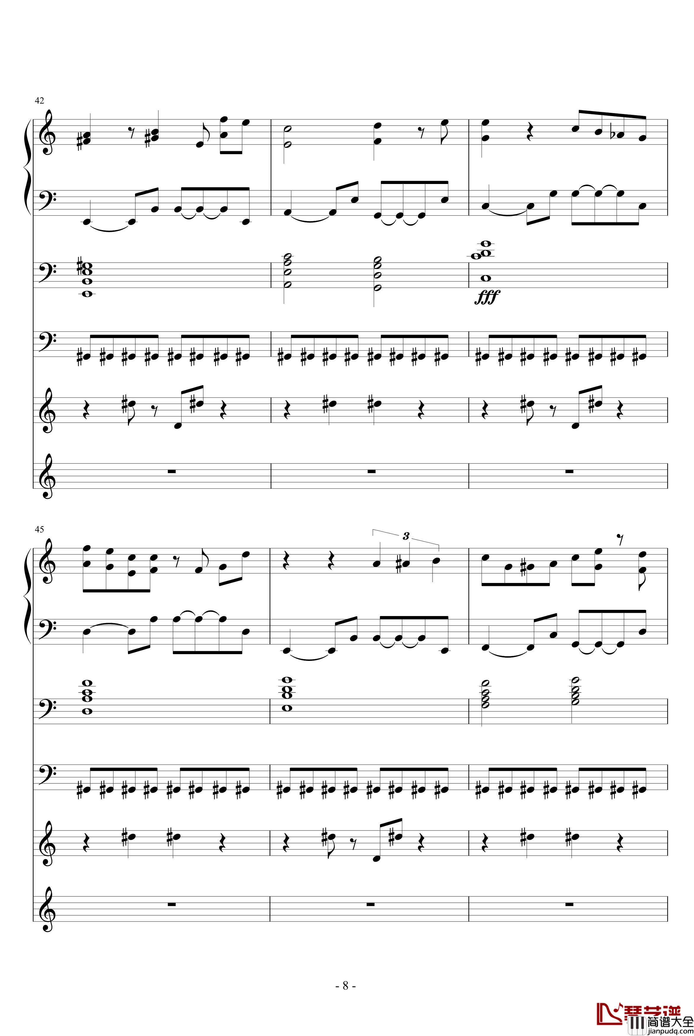 自由之舞钢琴谱_ellocz