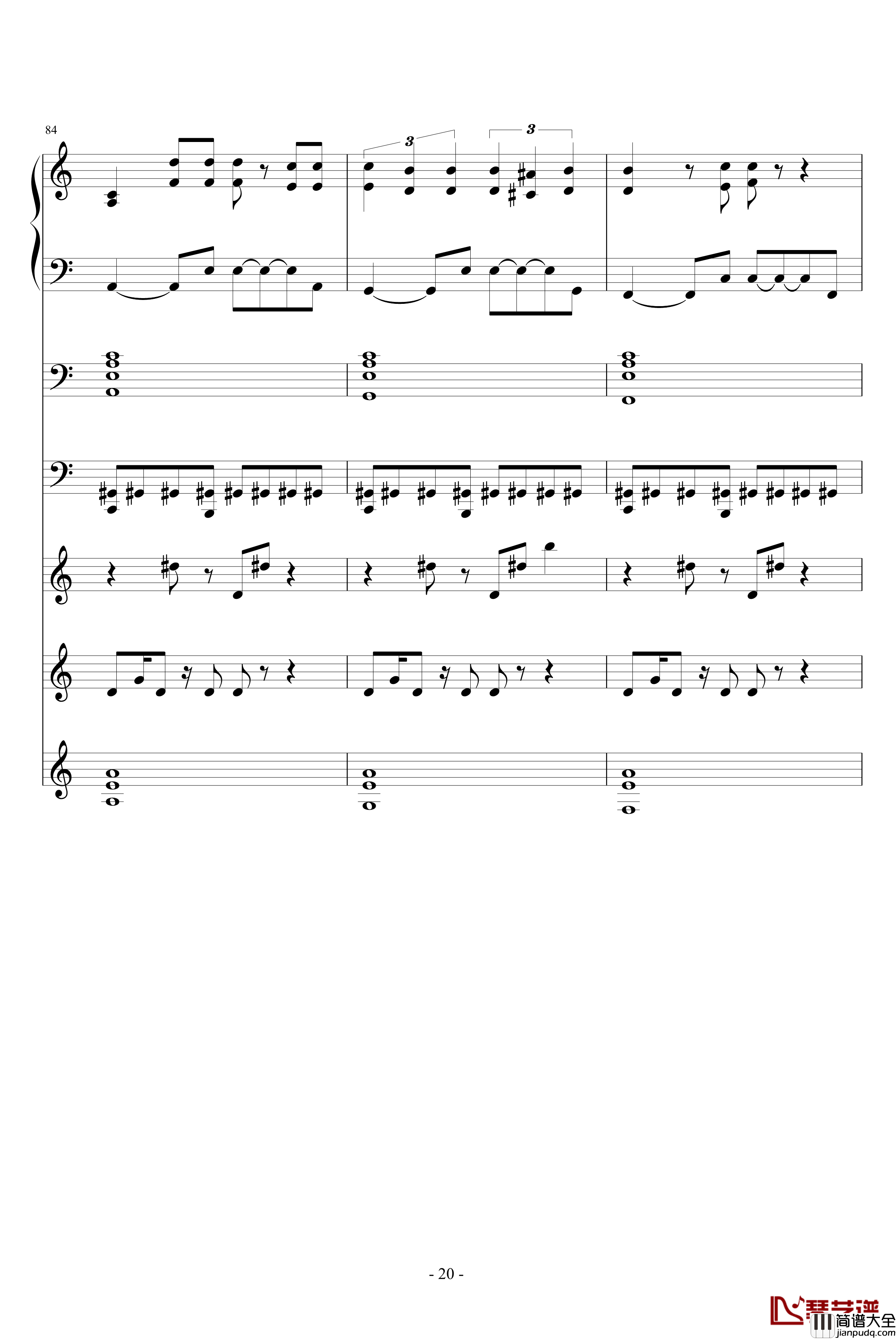 自由之舞钢琴谱_ellocz