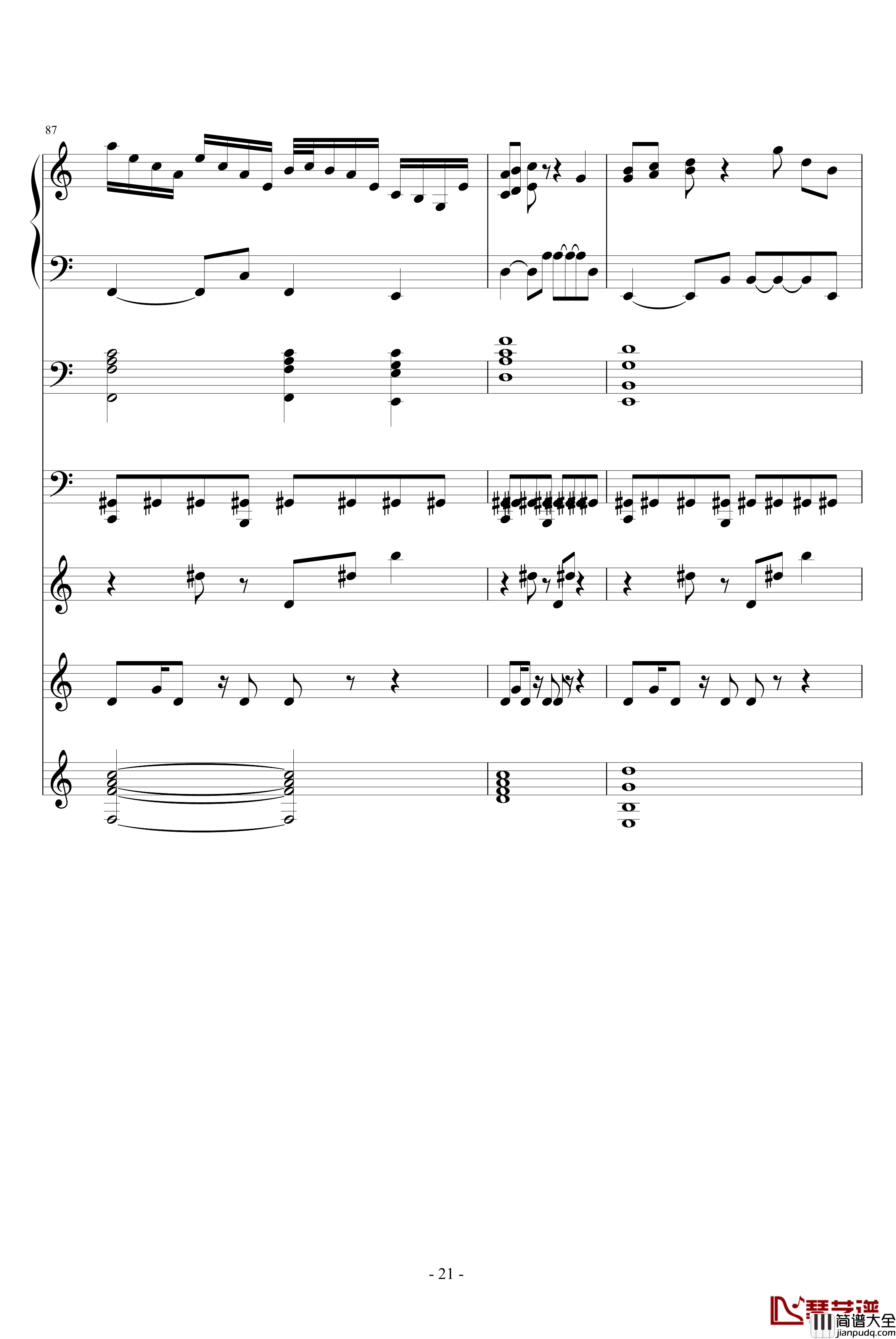 自由之舞钢琴谱_ellocz